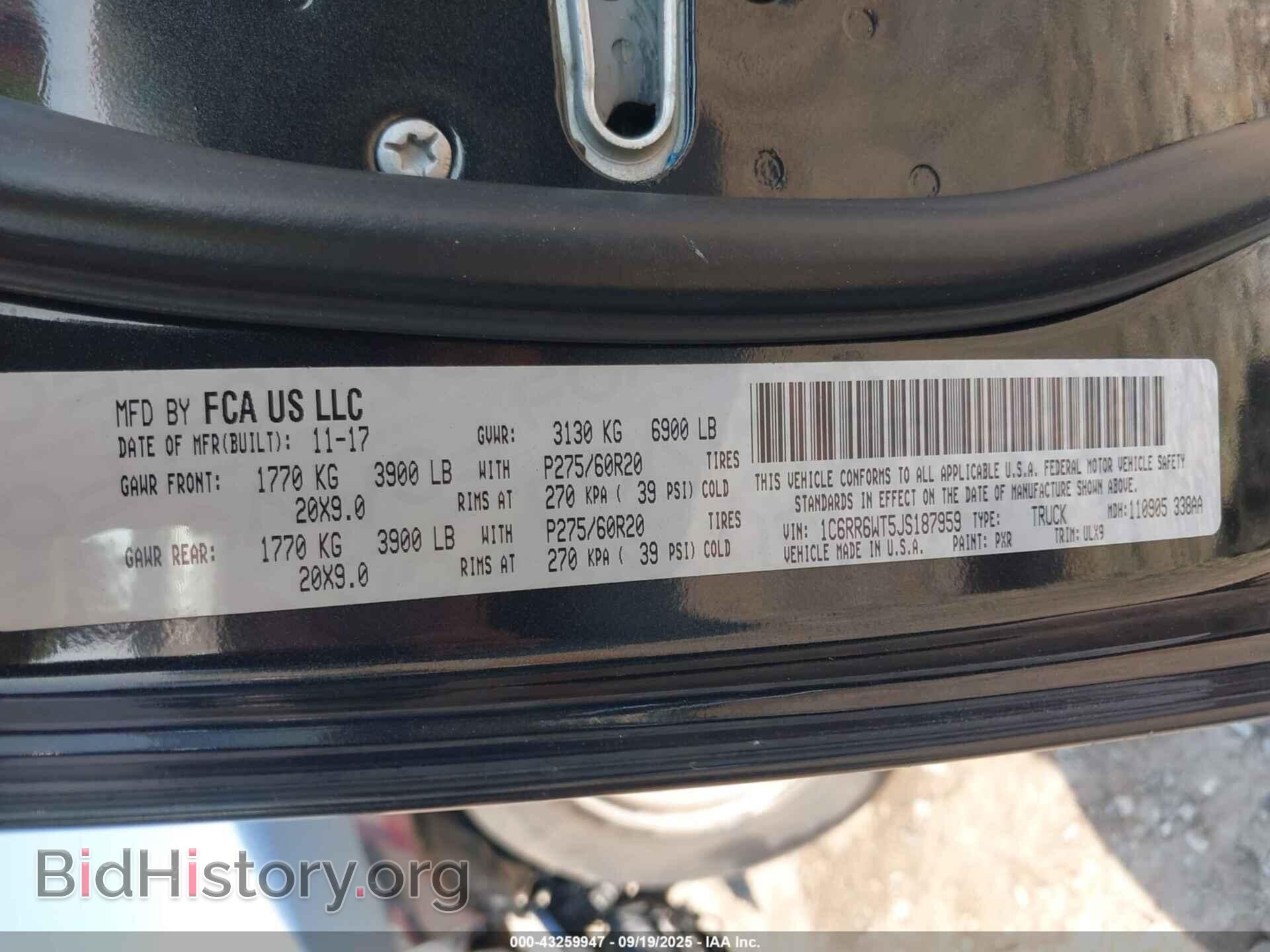 2018 RAM 1500 - VIN: 1C6RR6WT5JS187959 - Фото 9