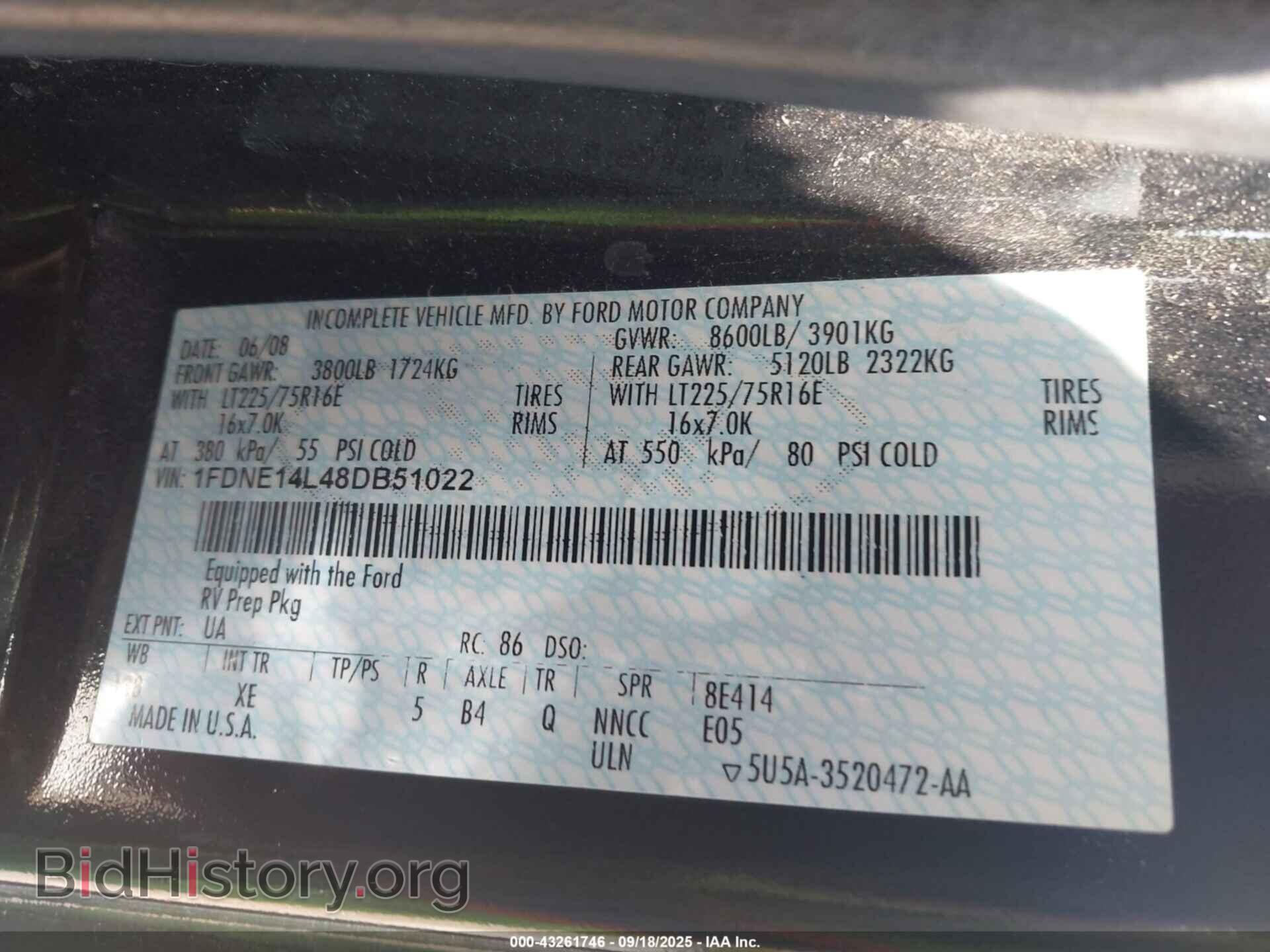 2008 FORD E-150 - VIN: 1FDNE14L48DB51022 - Фото 9