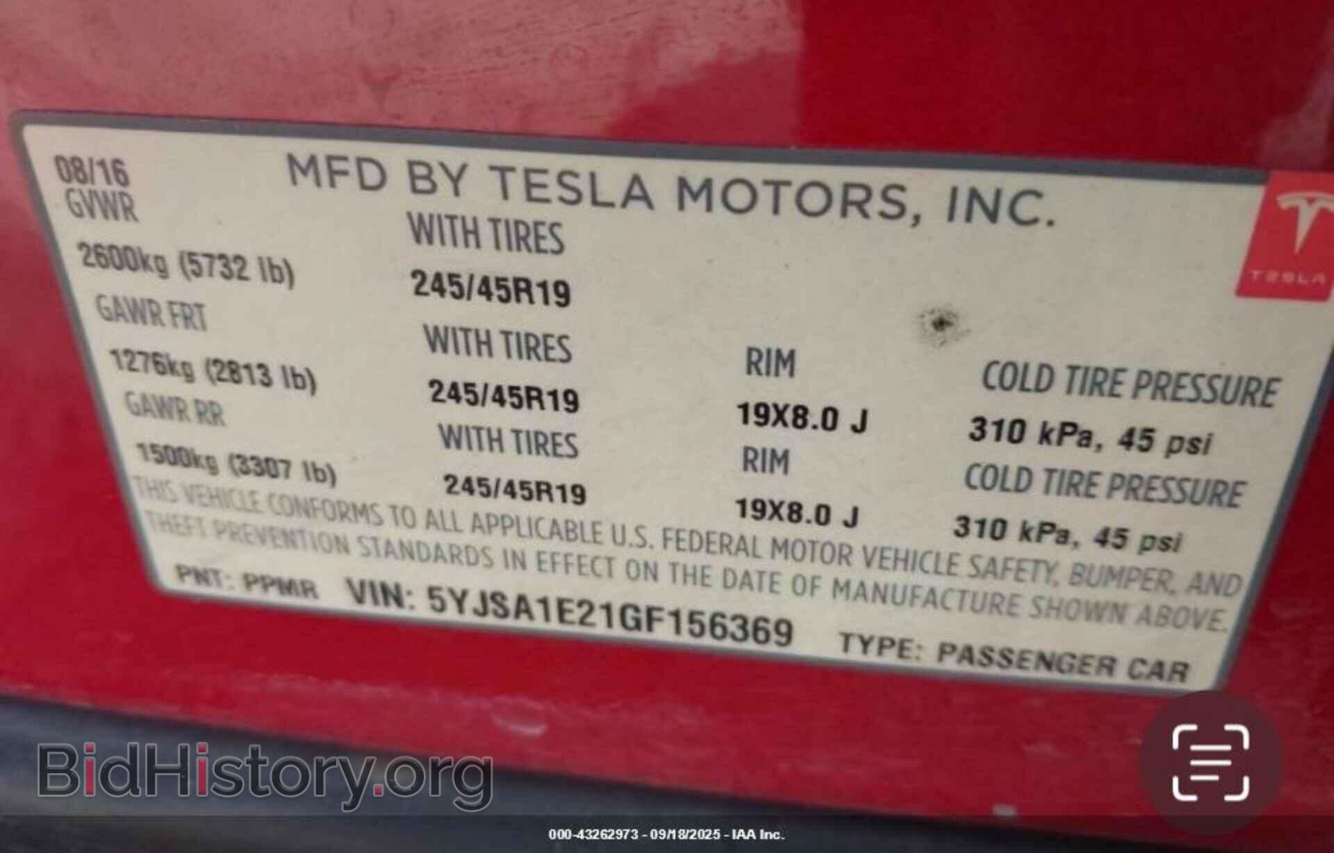 2016 TESLA MODEL S - VIN: 5YJSA1E21GF156369 - Photo 9
