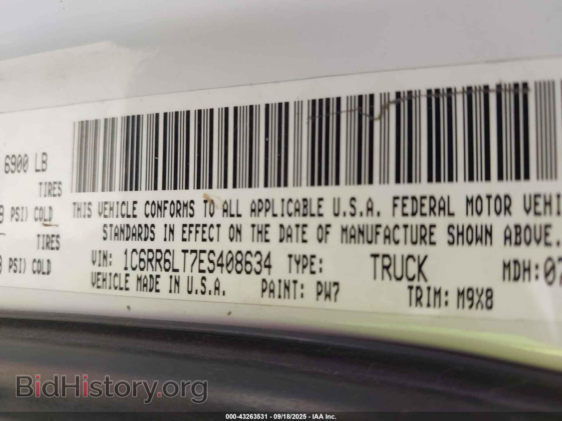 2014 RAM 1500 - VIN: 1C6RR6LT7ES408634 - Фото 9