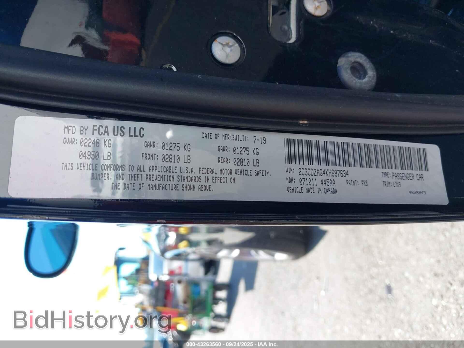 2019 DODGE CHALLENGER - VIN: 2C3CDZAG4KH687634 - Photo 9