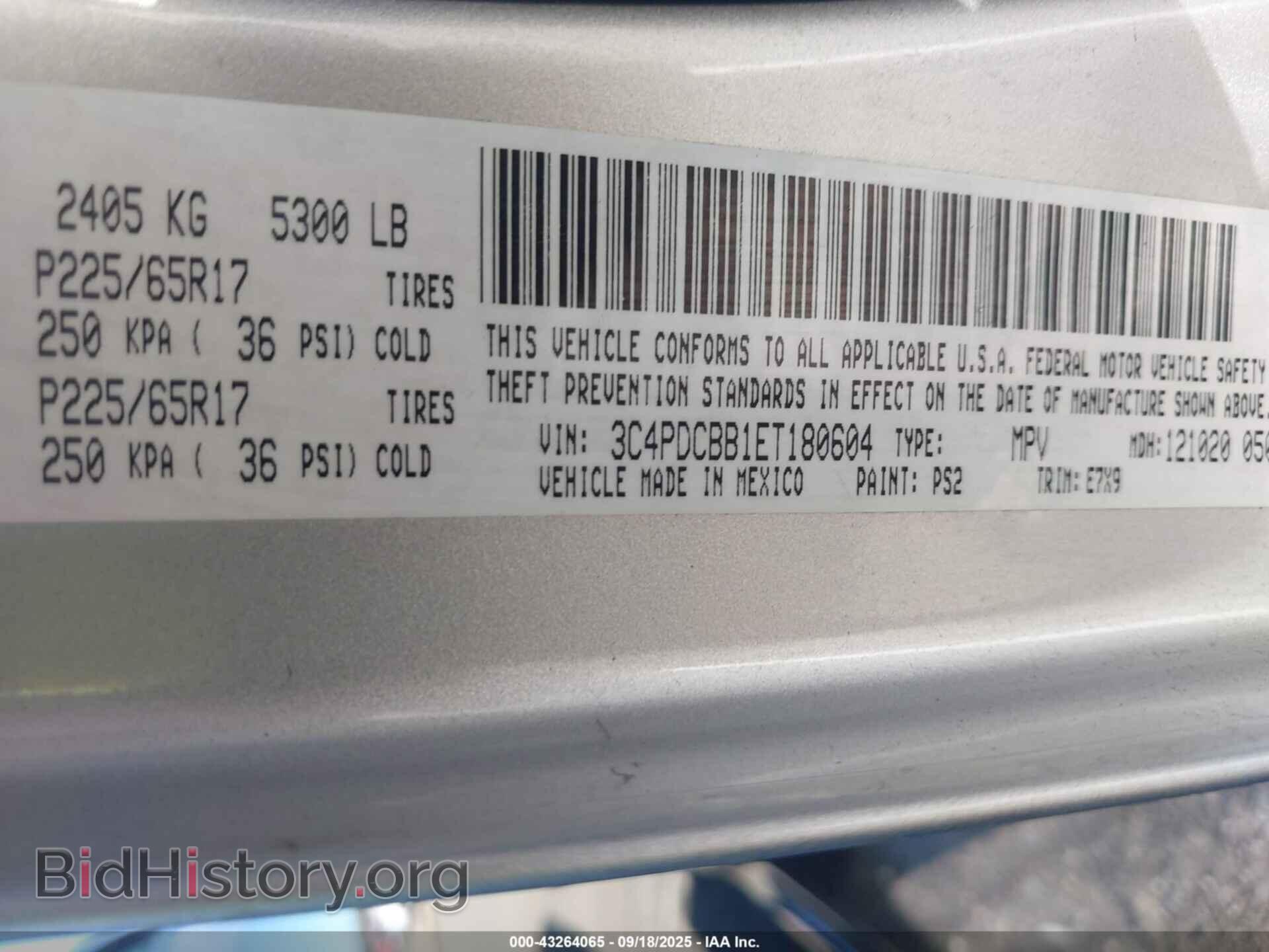2014 DODGE JOURNEY - VIN: 3C4PDCBB1ET180604 - Photo 9