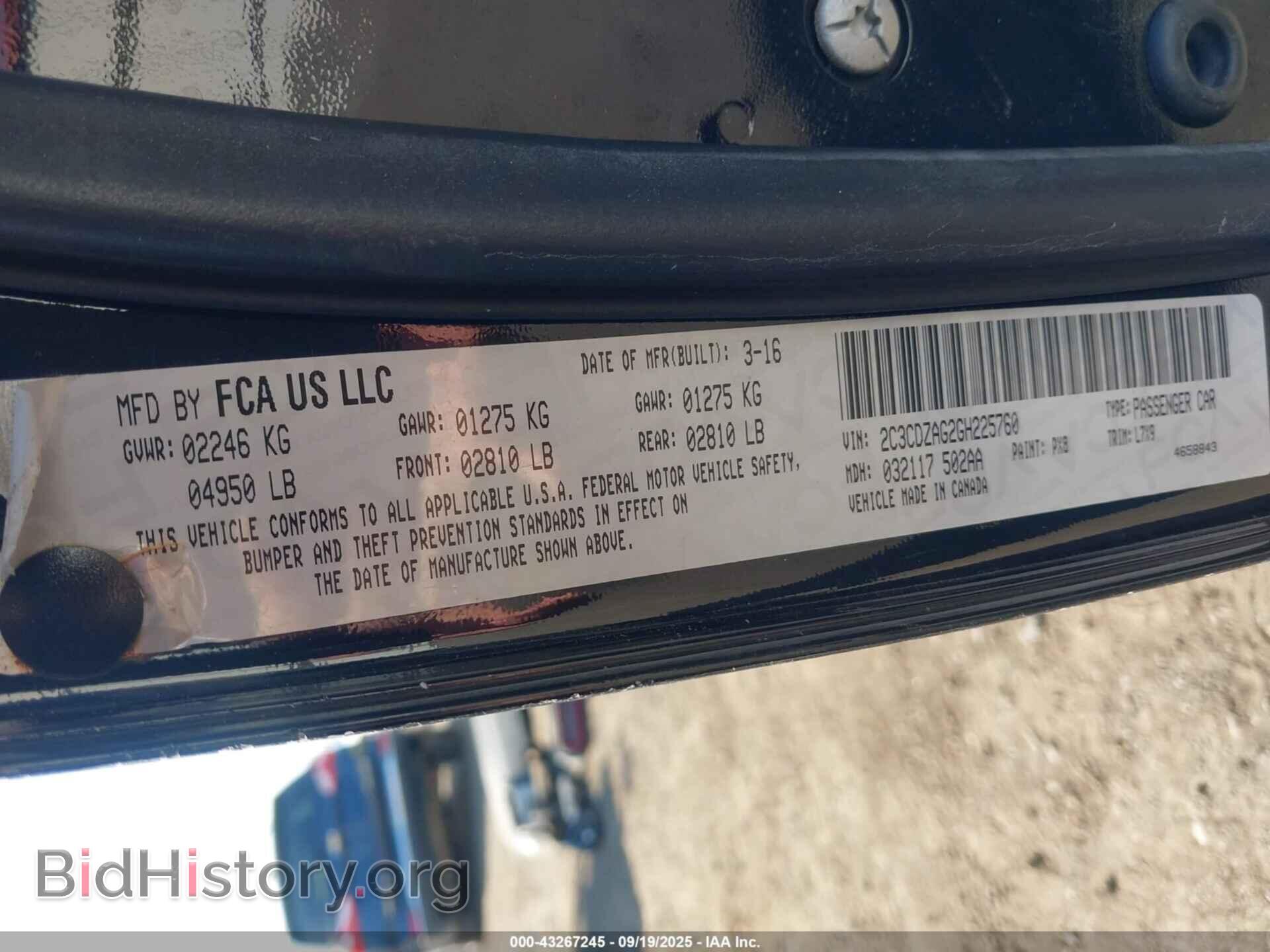 2016 DODGE CHALLENGER - VIN: 2C3CDZAG2GH225760 - Фото 9