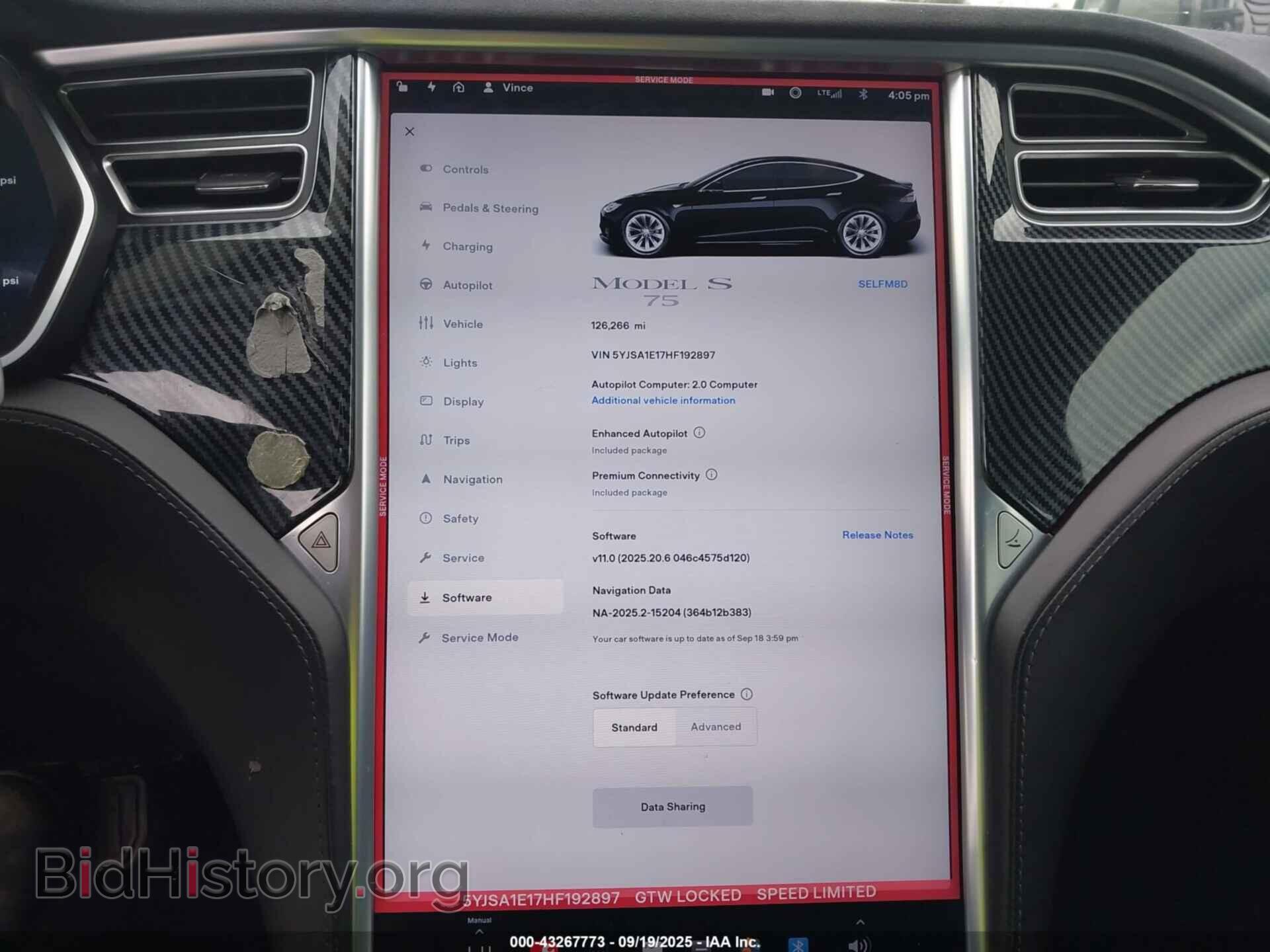 2017 TESLA MODEL S - VIN: 5YJSA1E17HF192897 - Фото 18
