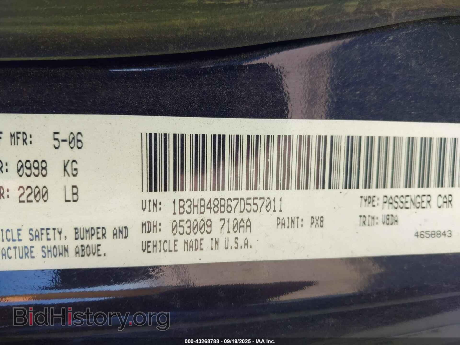 2007 DODGE CALIBER - VIN: 1B3HB48B67D557011 - Photo 9