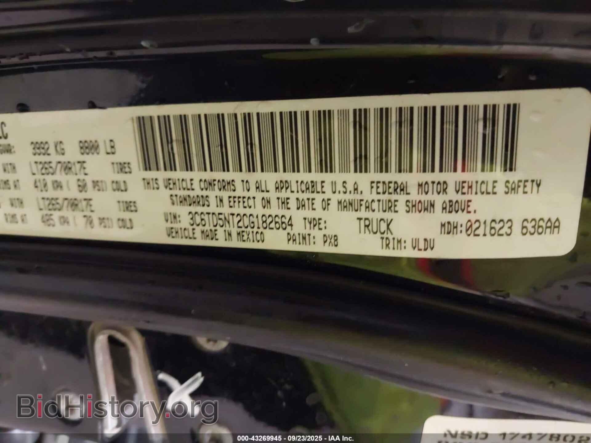 2012 RAM 2500 - VIN: 3C6TD5NT2CG182664 - Photo 9