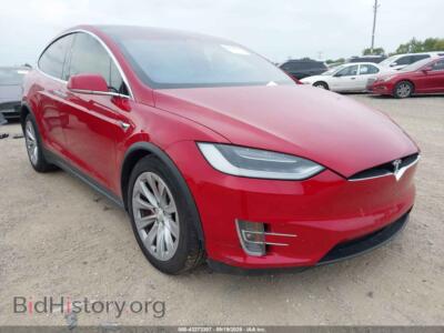 2017 Tesla MODEL X P100D, red — VIN 5YJXCBE44HF053679, IAAI