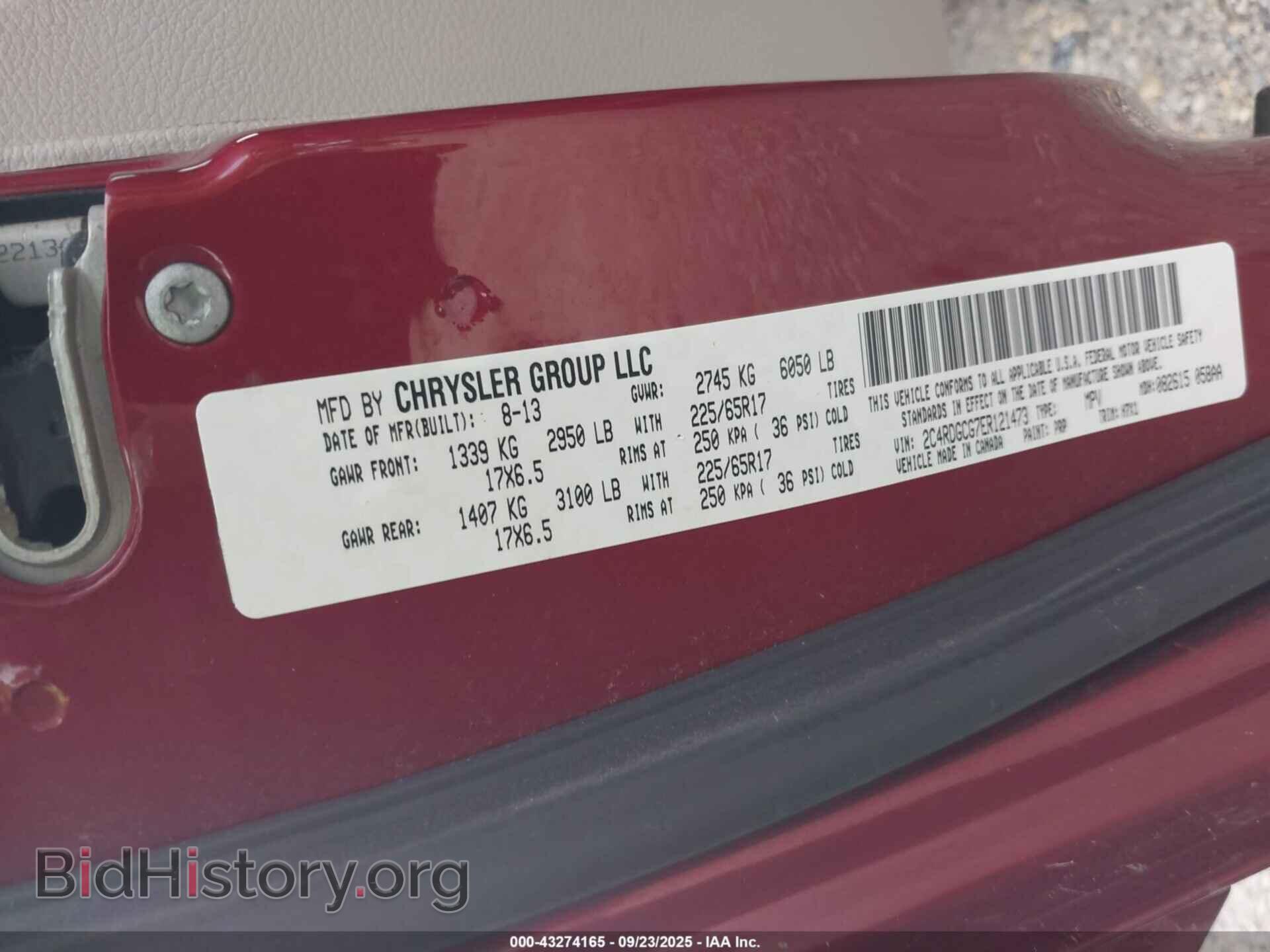 2014 DODGE GRAND CARAVAN - VIN: 2C4RDGCG7ER121473 - Фото 9