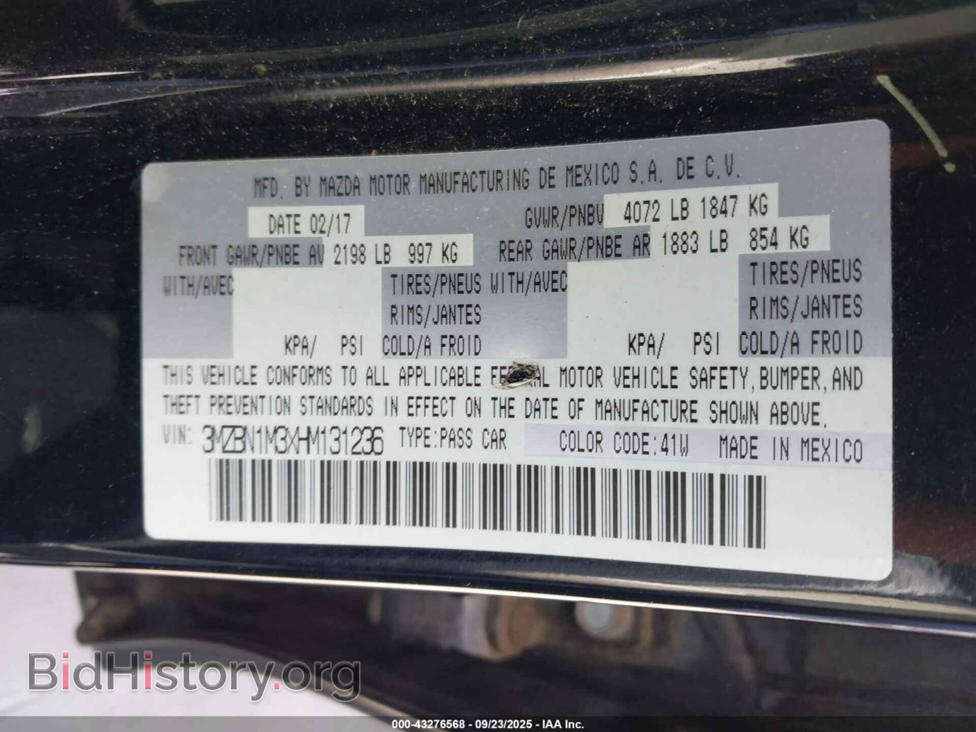 2017 MAZDA MAZDA3 - VIN: 3MZBN1M3XHM131236 - Фото 9