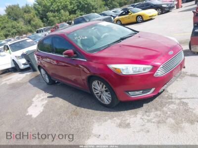 2015 Ford FOCUS Titanium, красный — VIN 1FADP3N26FL323409, IAAI