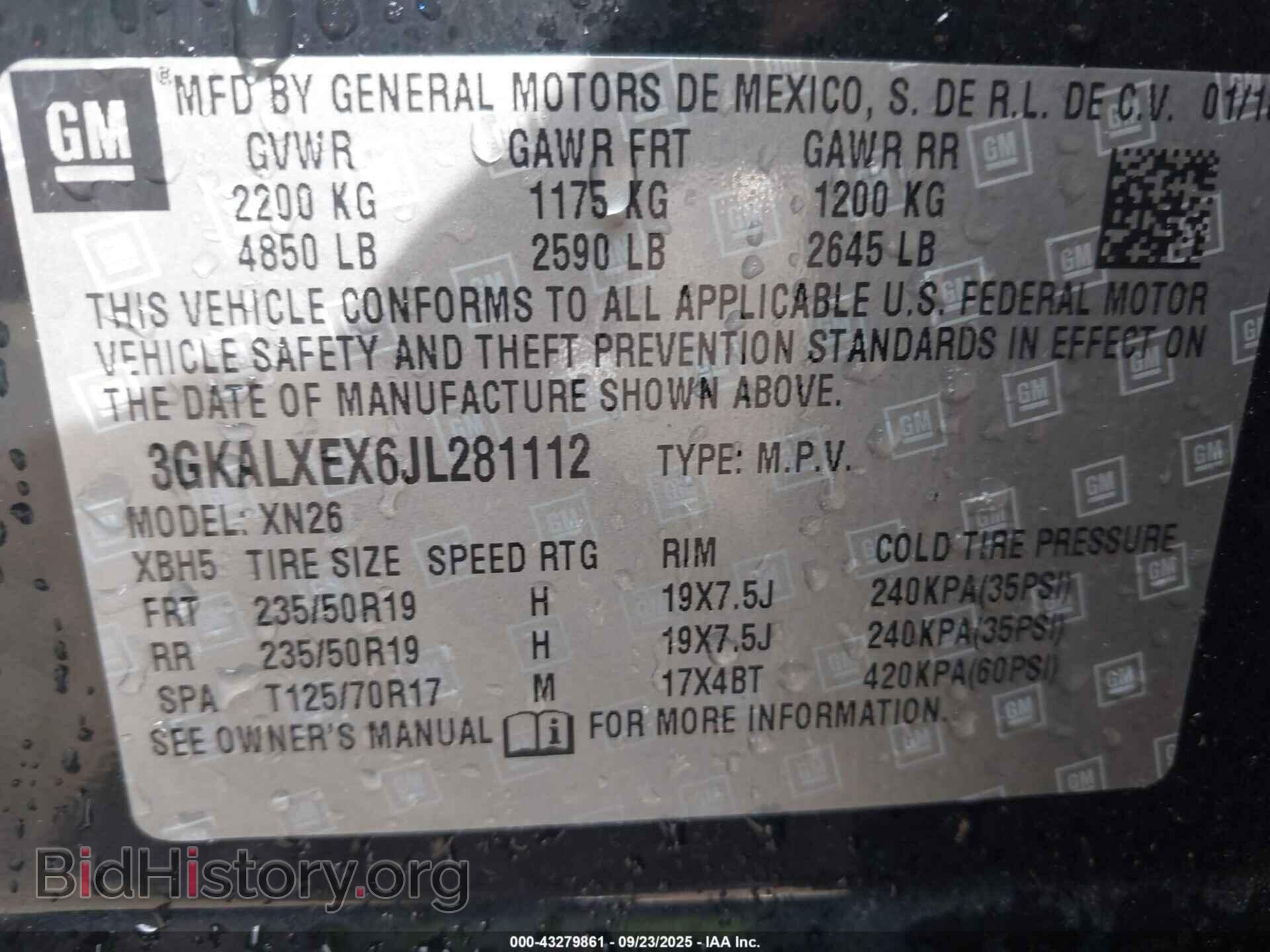 2018 GMC TERRAIN - VIN: 3GKALXEX6JL281112 - Фото 9