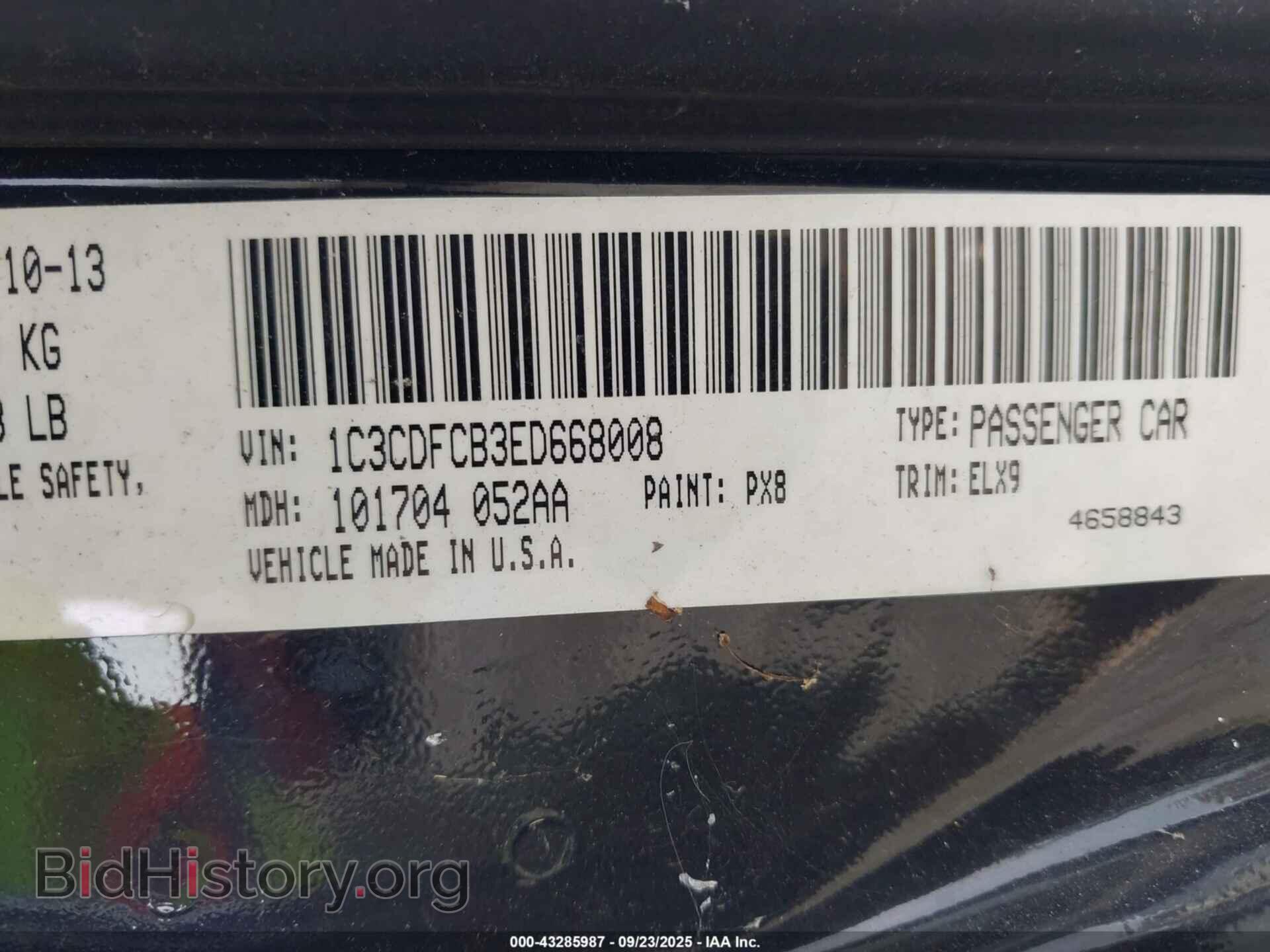 2014 DODGE DART - VIN: 1C3CDFCB3ED668008 - Фото 9