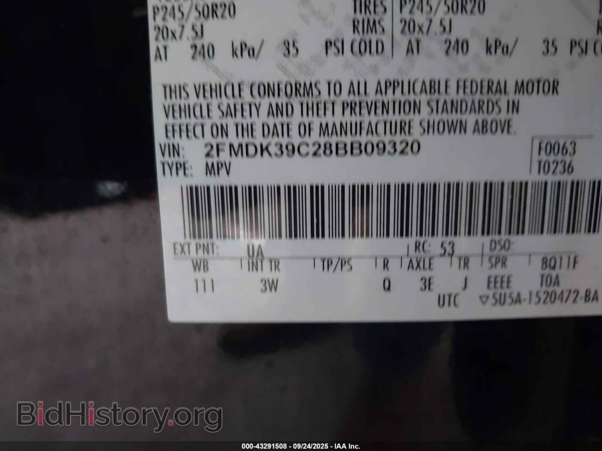 2008 FORD EDGE - VIN: 2FMDK39C28BB09320 - Photo 9