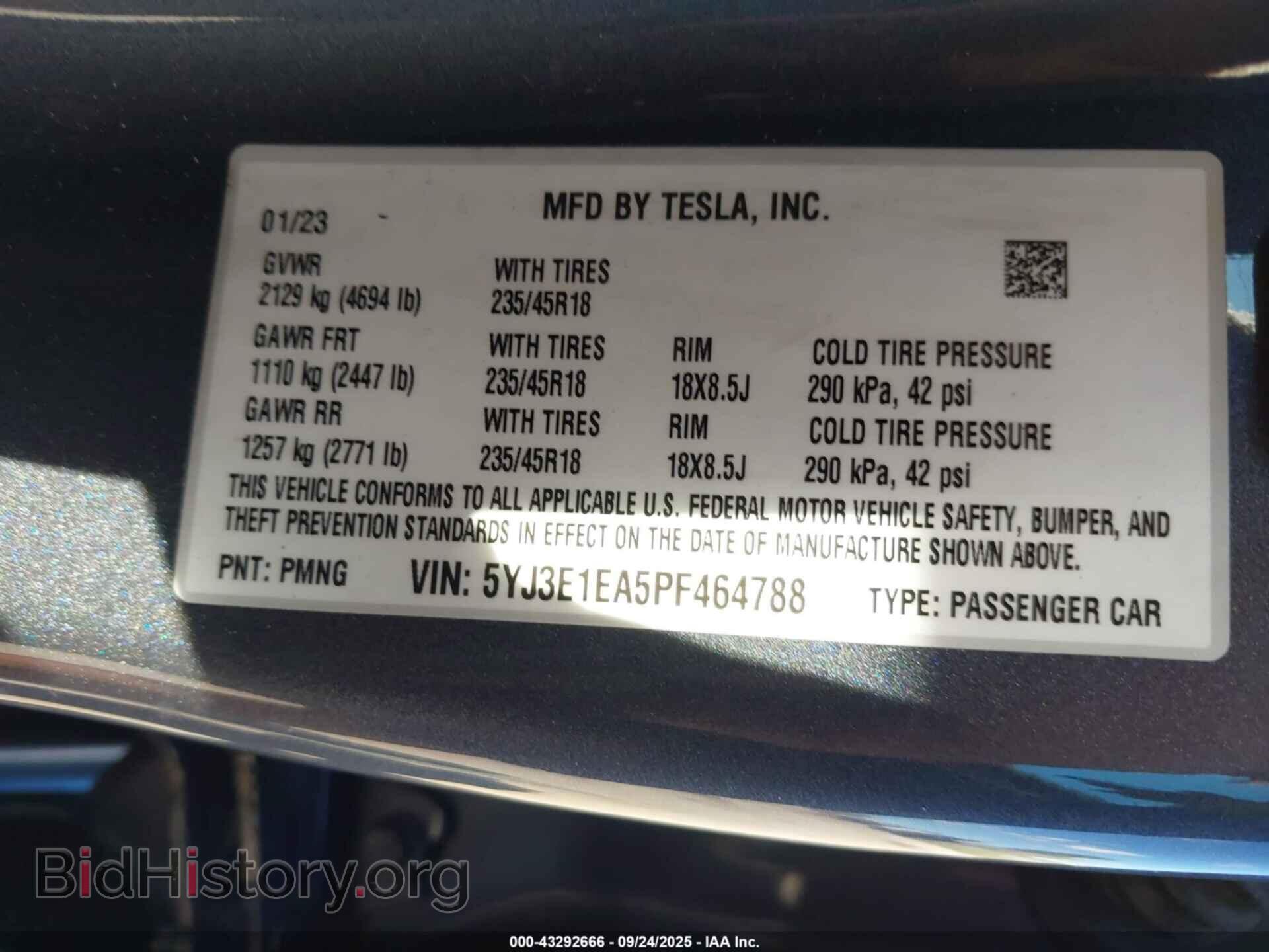 2023 TESLA MODEL 3 - VIN: 5YJ3E1EA5PF464788 - Фото 9