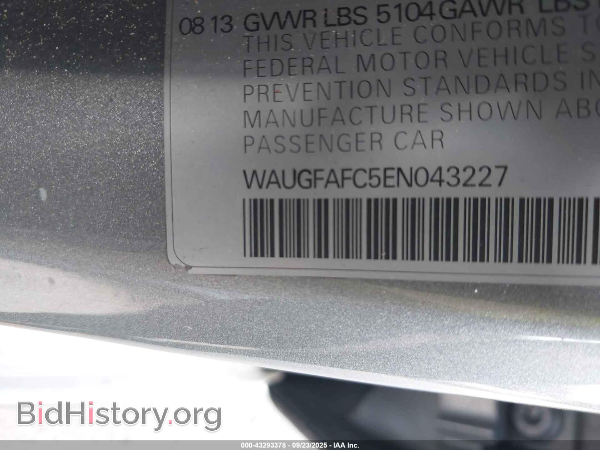 2014 AUDI A6 - VIN: WAUGFAFC5EN043227 - Photo 9