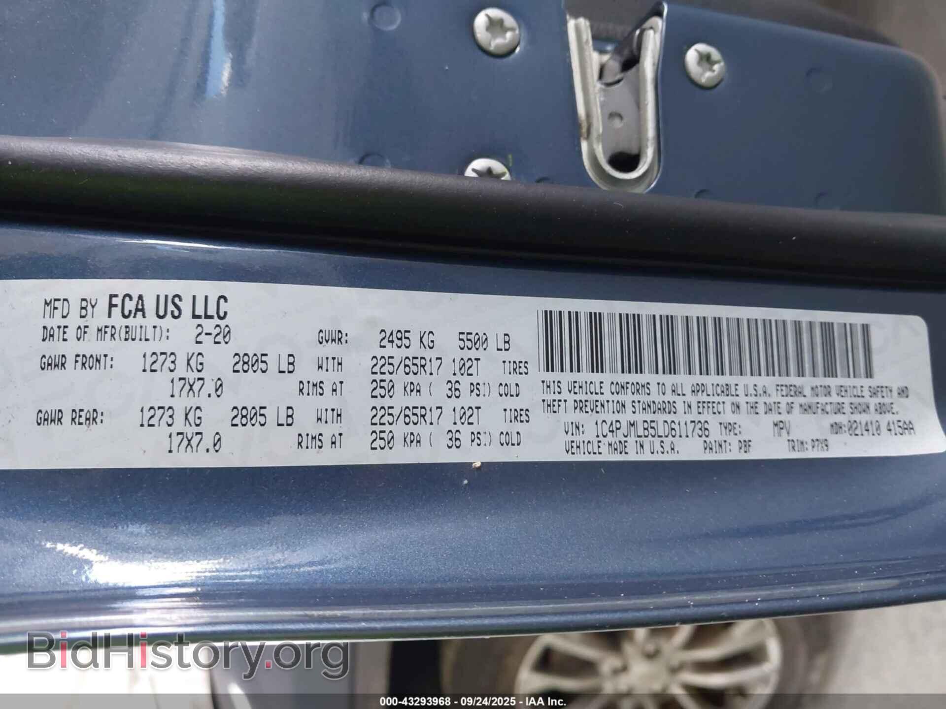 2020 JEEP CHEROKEE - VIN: 1C4PJMLB5LD611736 - Фото 9