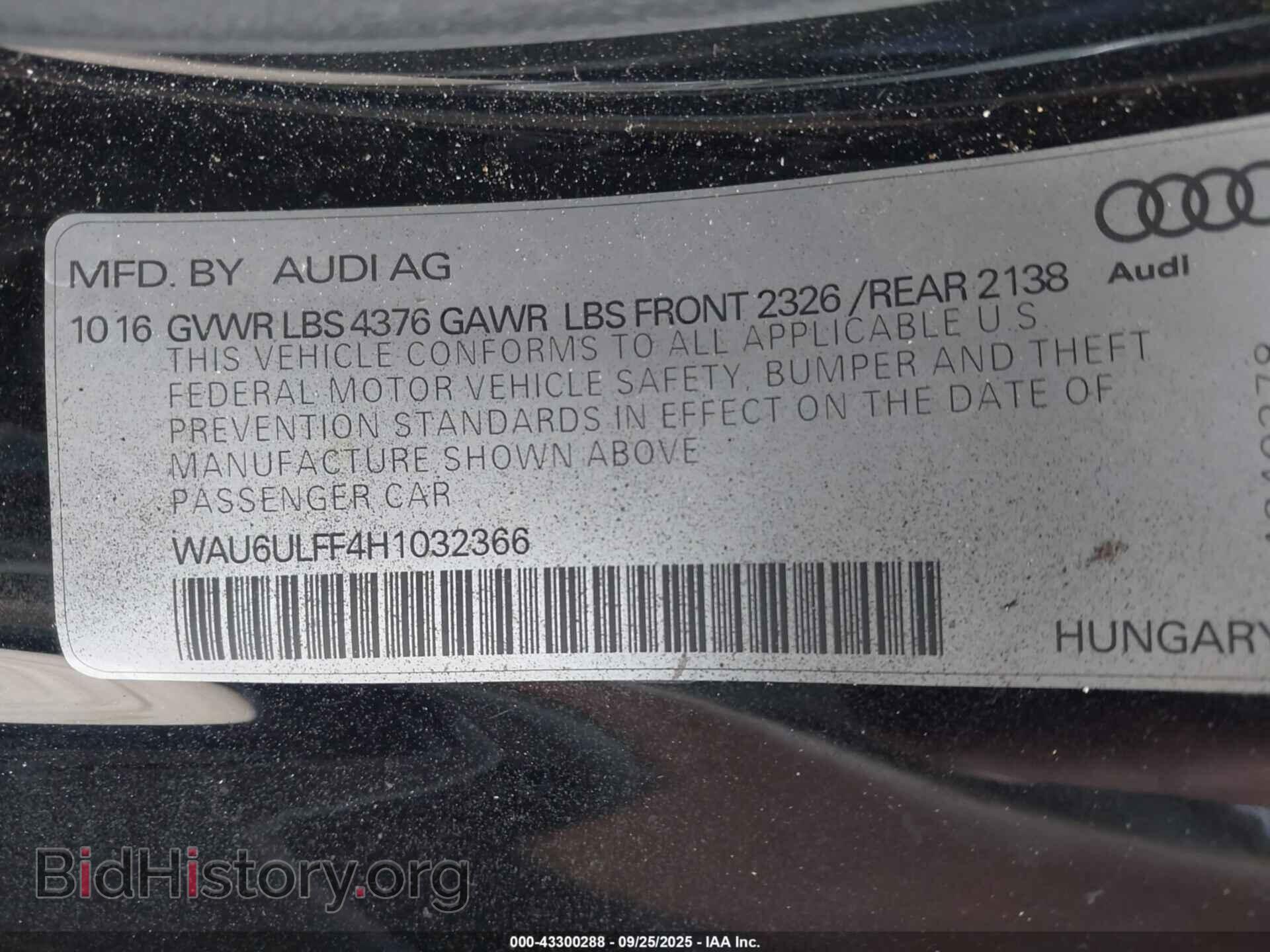 2017 AUDI A3 - VIN: WAU6ULFF4H1032366 - Фото 9