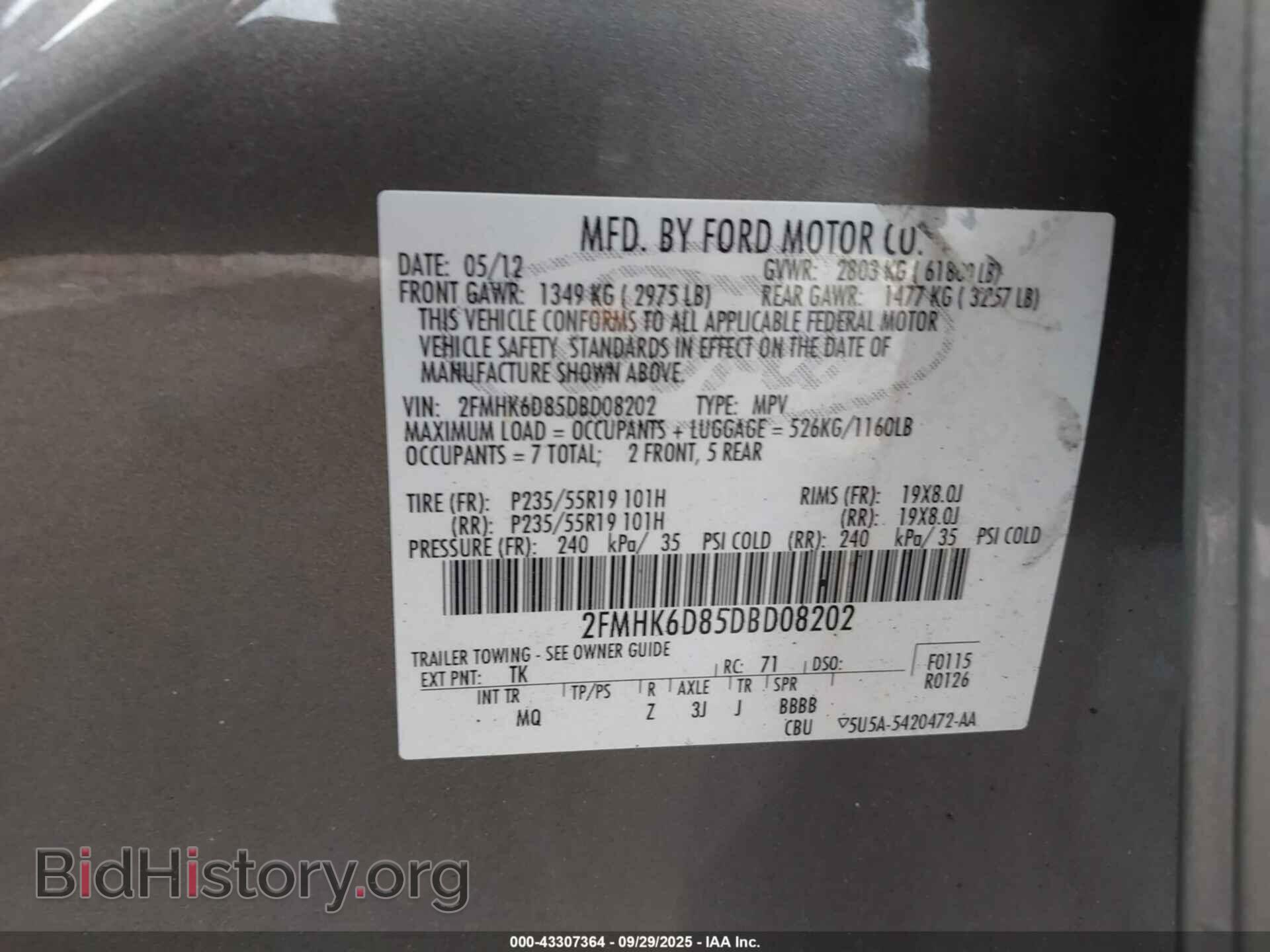 2013 FORD FLEX - VIN: 2FMHK6D85DBD08202 - Photo 9