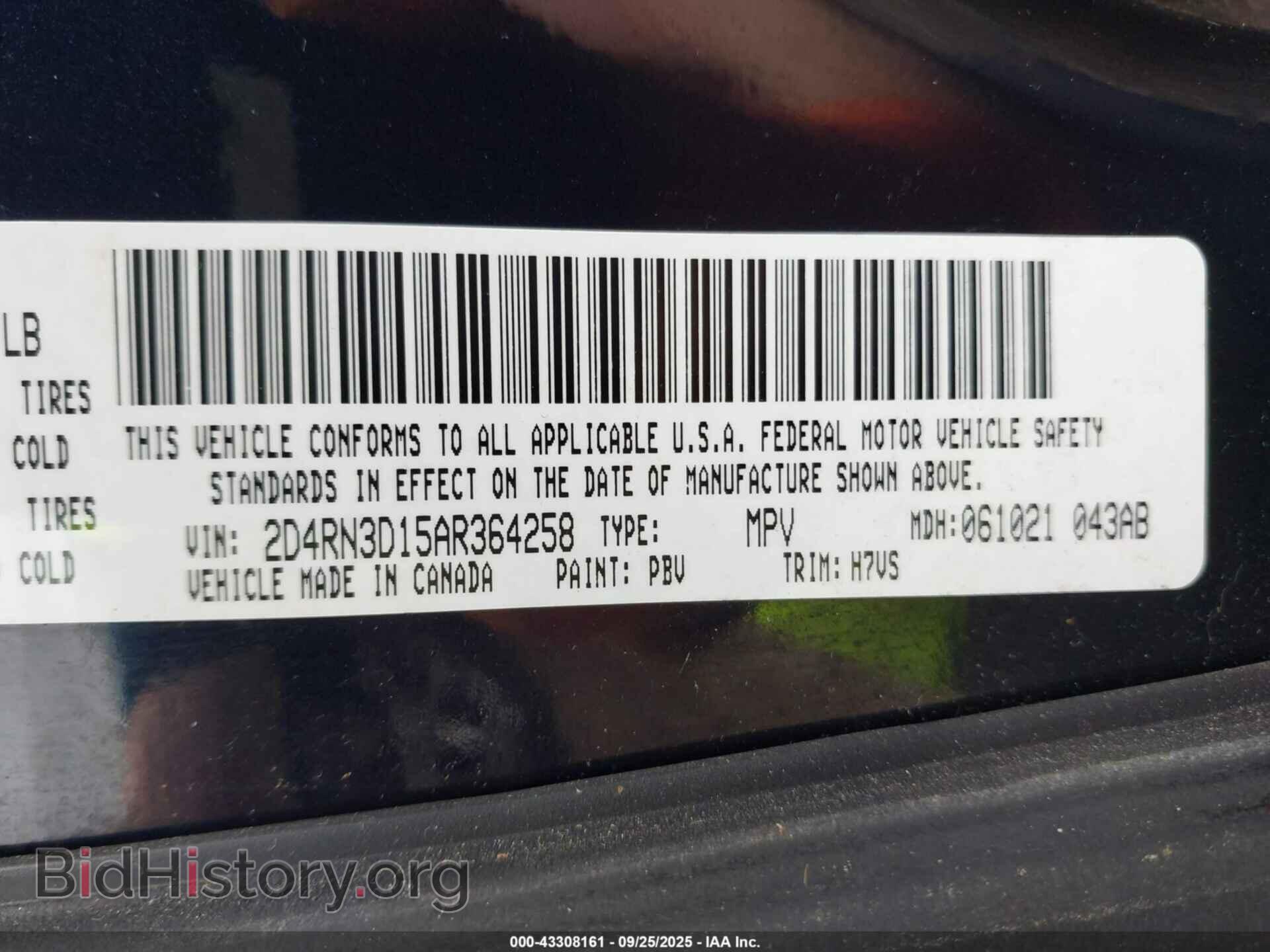 2010 DODGE GRAND CARAVAN - VIN: 2D4RN3D15AR364258 - Фото 9