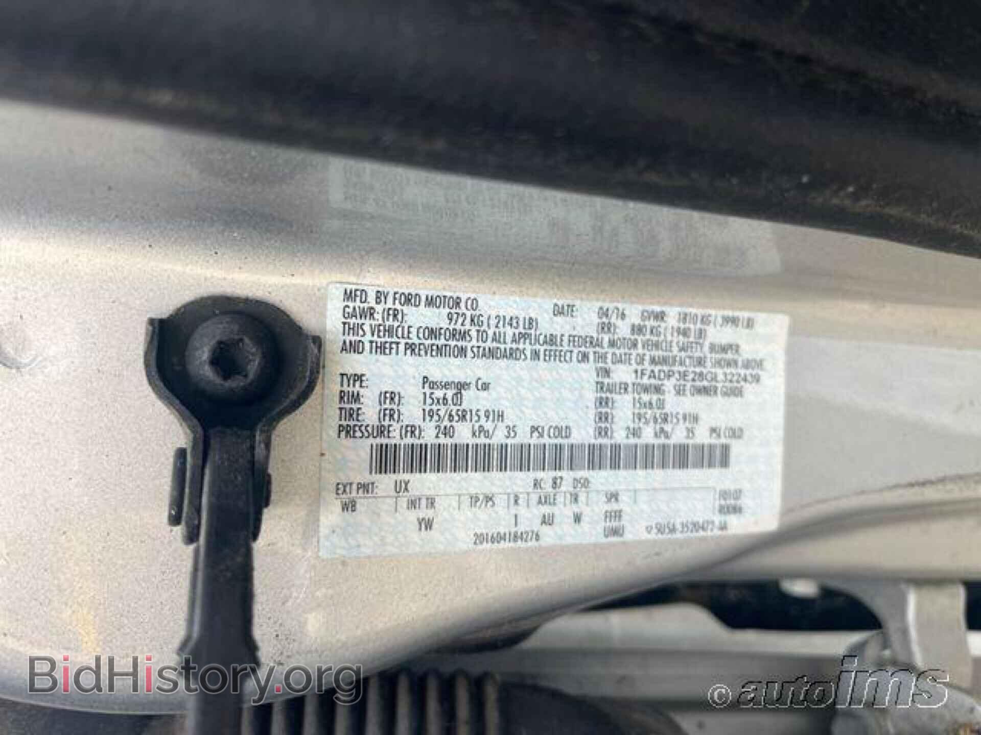 2016 FORD FOCUS - VIN: 1FADP3E28GL322439 - Фото 10