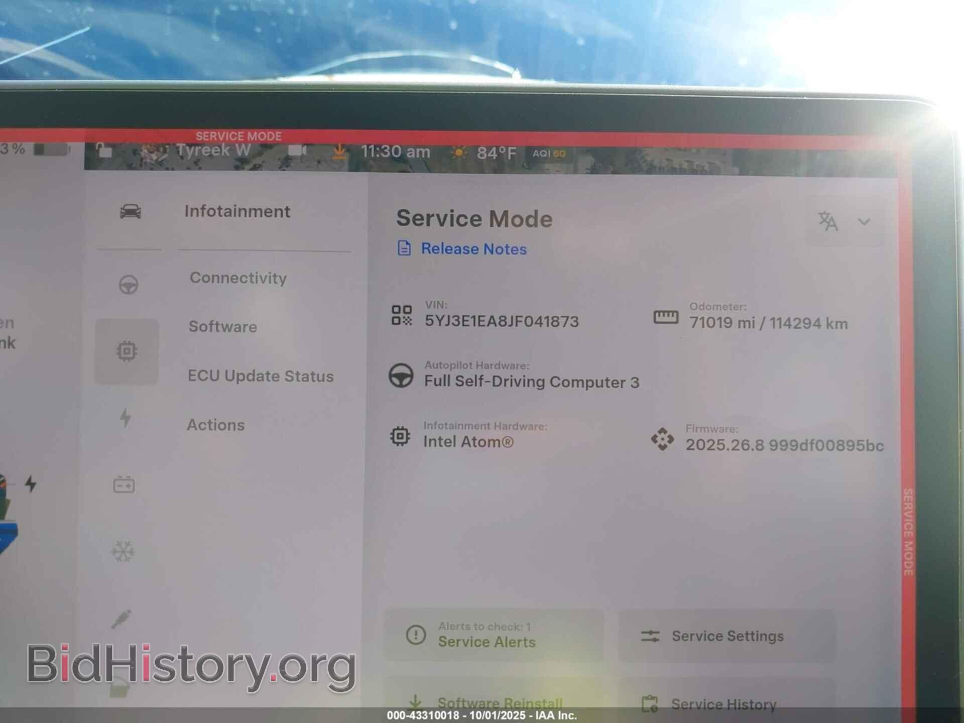 2018 TESLA MODEL 3 - VIN: 5YJ3E1EA8JF041873 - Фото 7