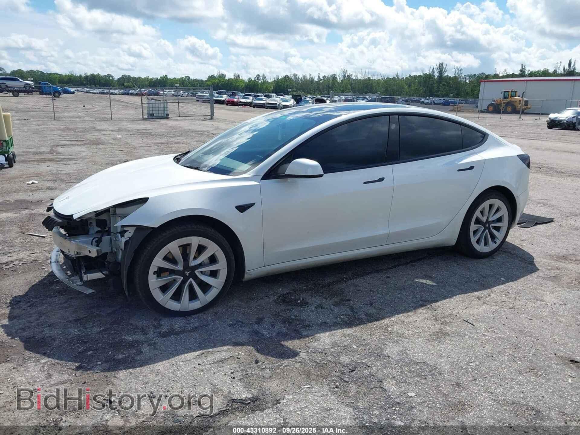 2022 TESLA MODEL 3 - VIN: 5YJ3E1EB7NF110423 - Фото 2