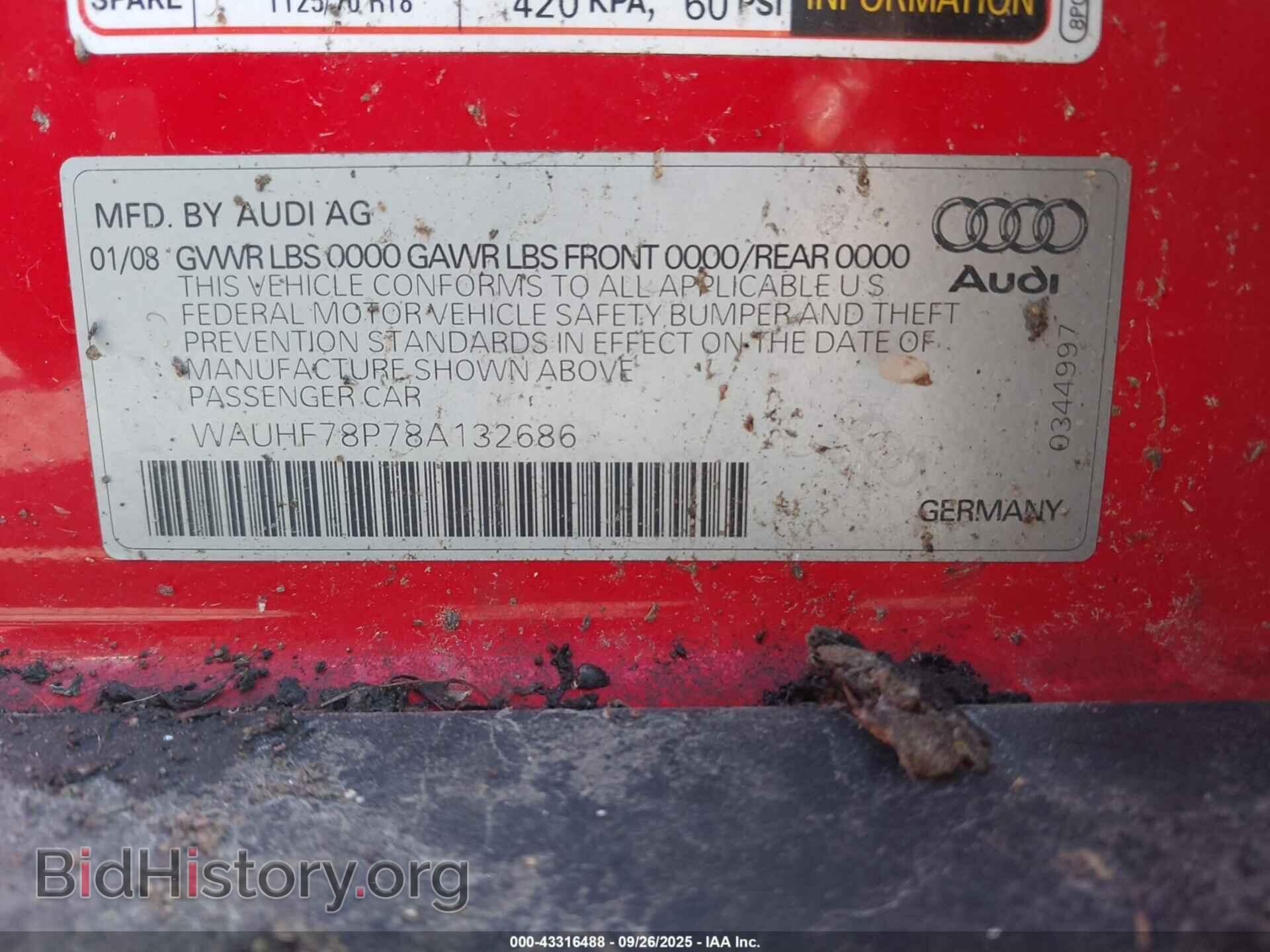 2008 AUDI A3 - VIN: WAUHF78P78A132686 - Фото 9