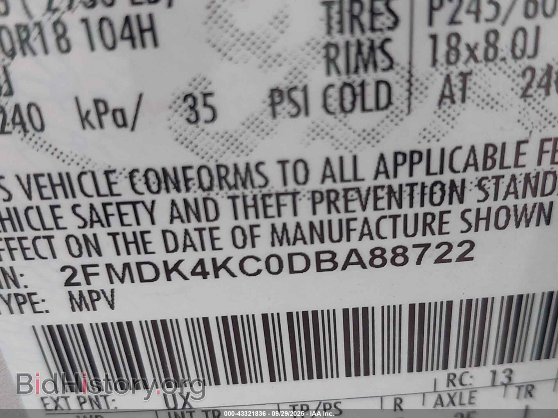 2013 FORD EDGE - VIN: 2FMDK4KC0DBA88722 - Photo 9