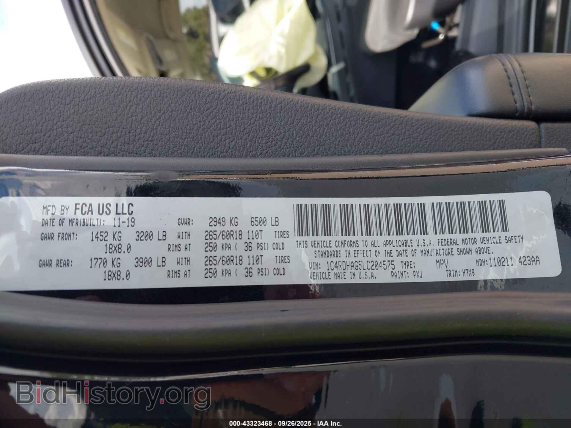 2020 DODGE DURANGO - VIN: 1C4RDHAG5LC204575 - Фото 9