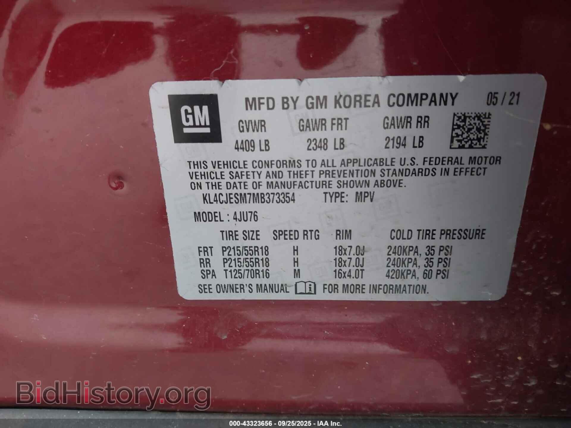 2021 BUICK ENCORE - VIN: KL4CJESM7MB373354 - Photo 9
