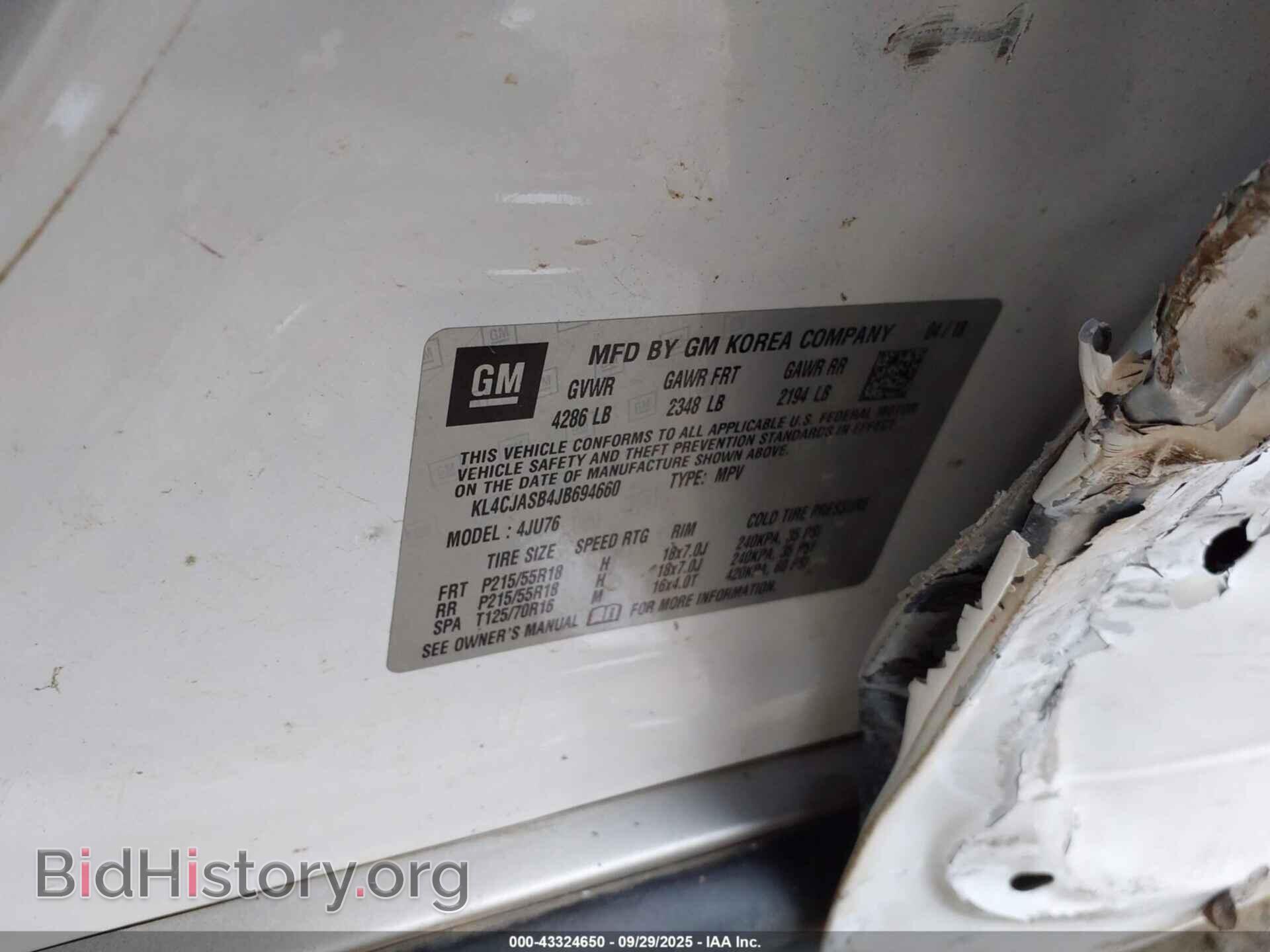 2018 BUICK ENCORE - VIN: KL4CJASB4JB694660 - Фото 9