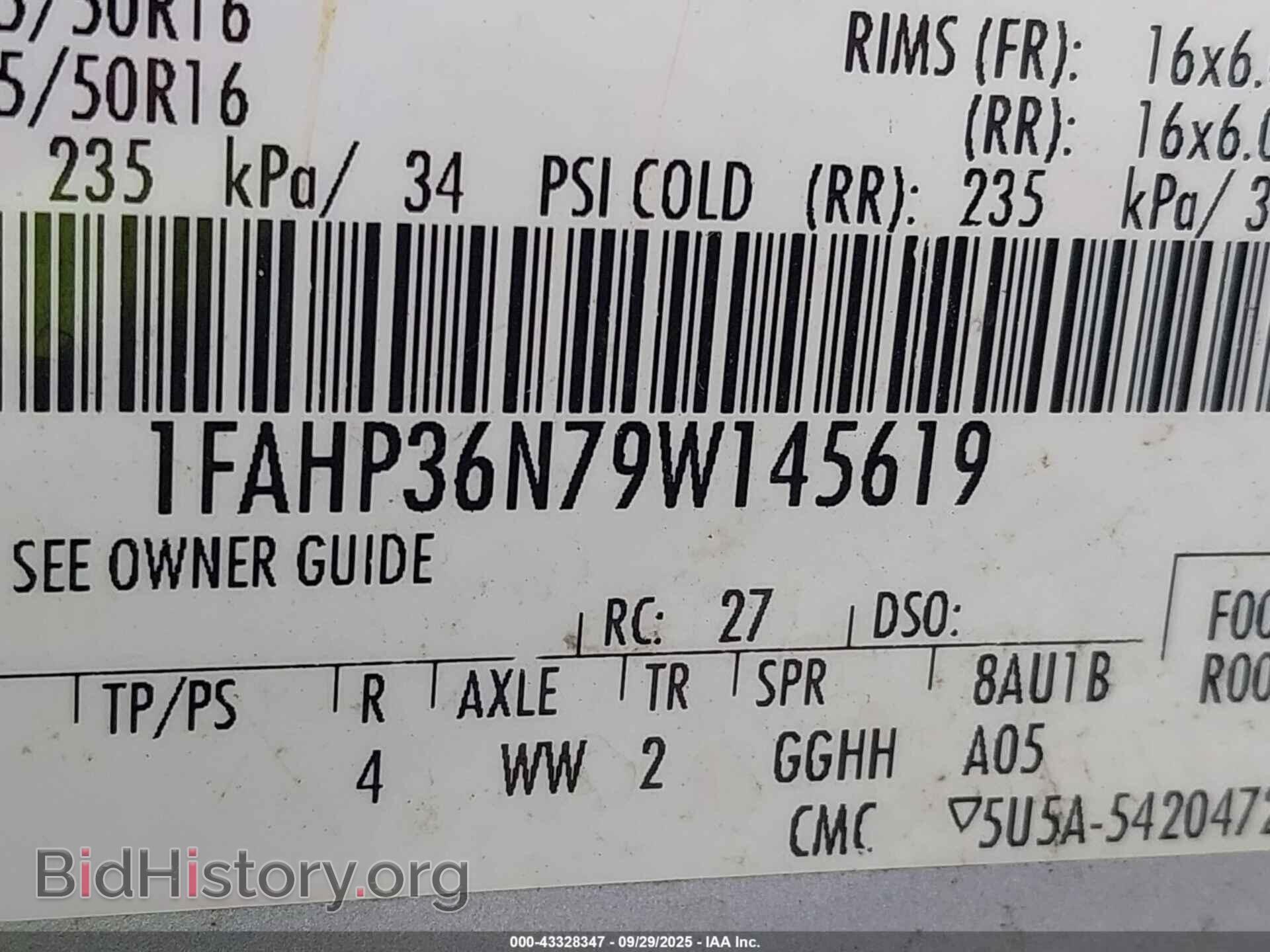 2009 FORD FOCUS - VIN: 1FAHP36N79W145619 - Фото 9