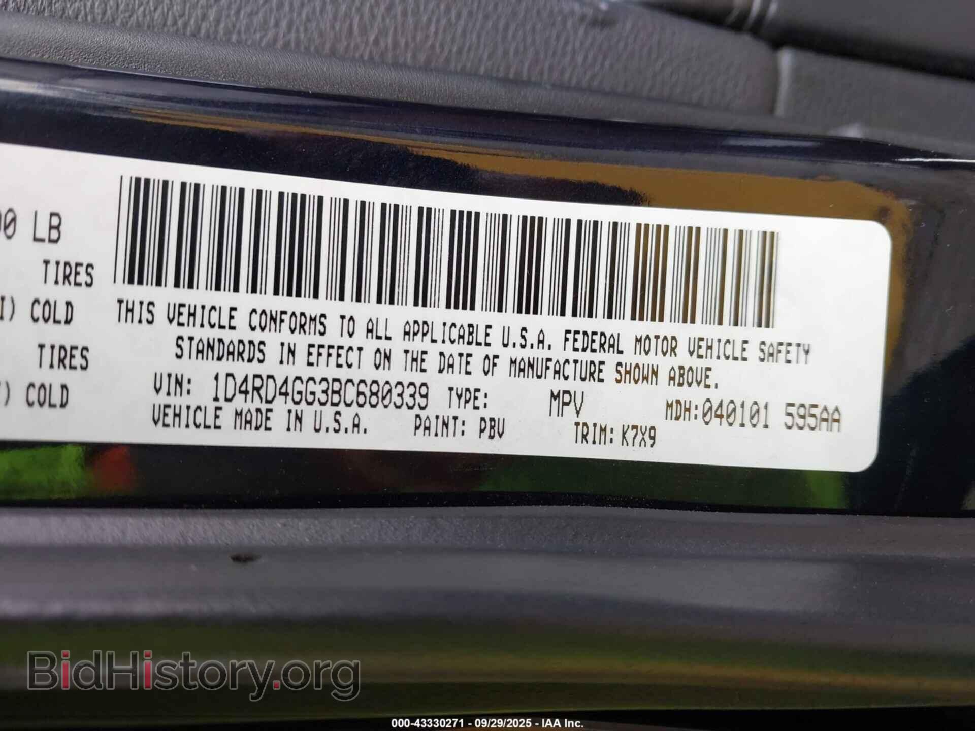2011 DODGE DURANGO - VIN: 1D4RD4GG3BC680339 - Фото 9