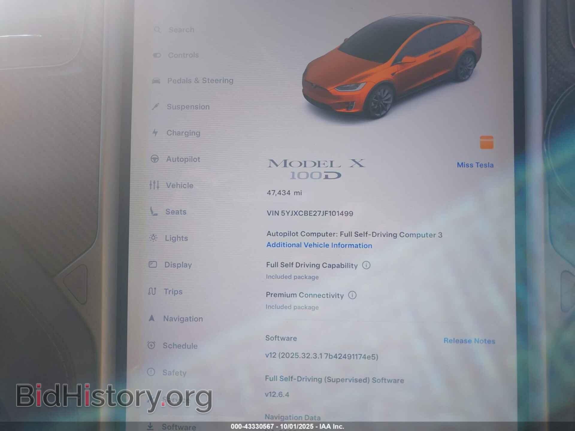2018 TESLA MODEL X - VIN: 5YJXCBE27JF101499 - Photo 9