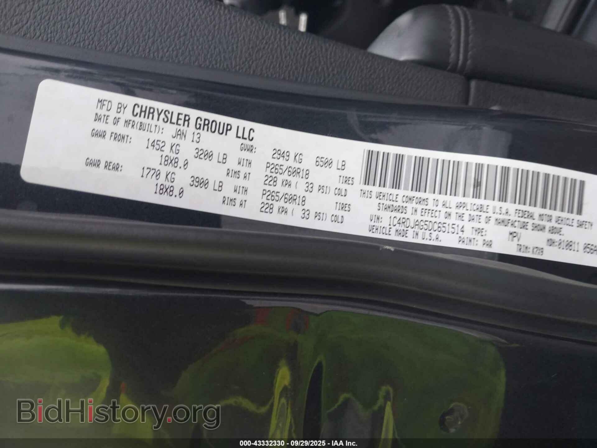 2013 DODGE DURANGO - VIN: 1C4RDJAG5DC651514 - Photo 9