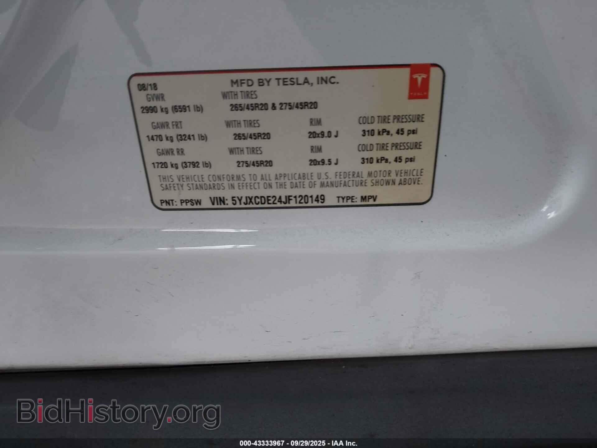 2018 TESLA MODEL X - VIN: 5YJXCDE24JF120149 - Photo 9