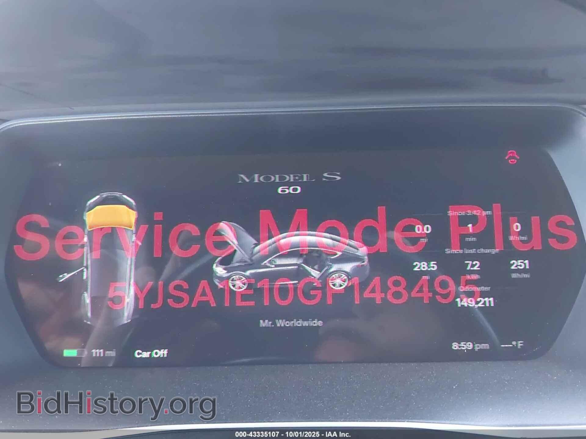 2016 TESLA MODEL S - VIN: 5YJSA1E10GF148495 - Фото 7