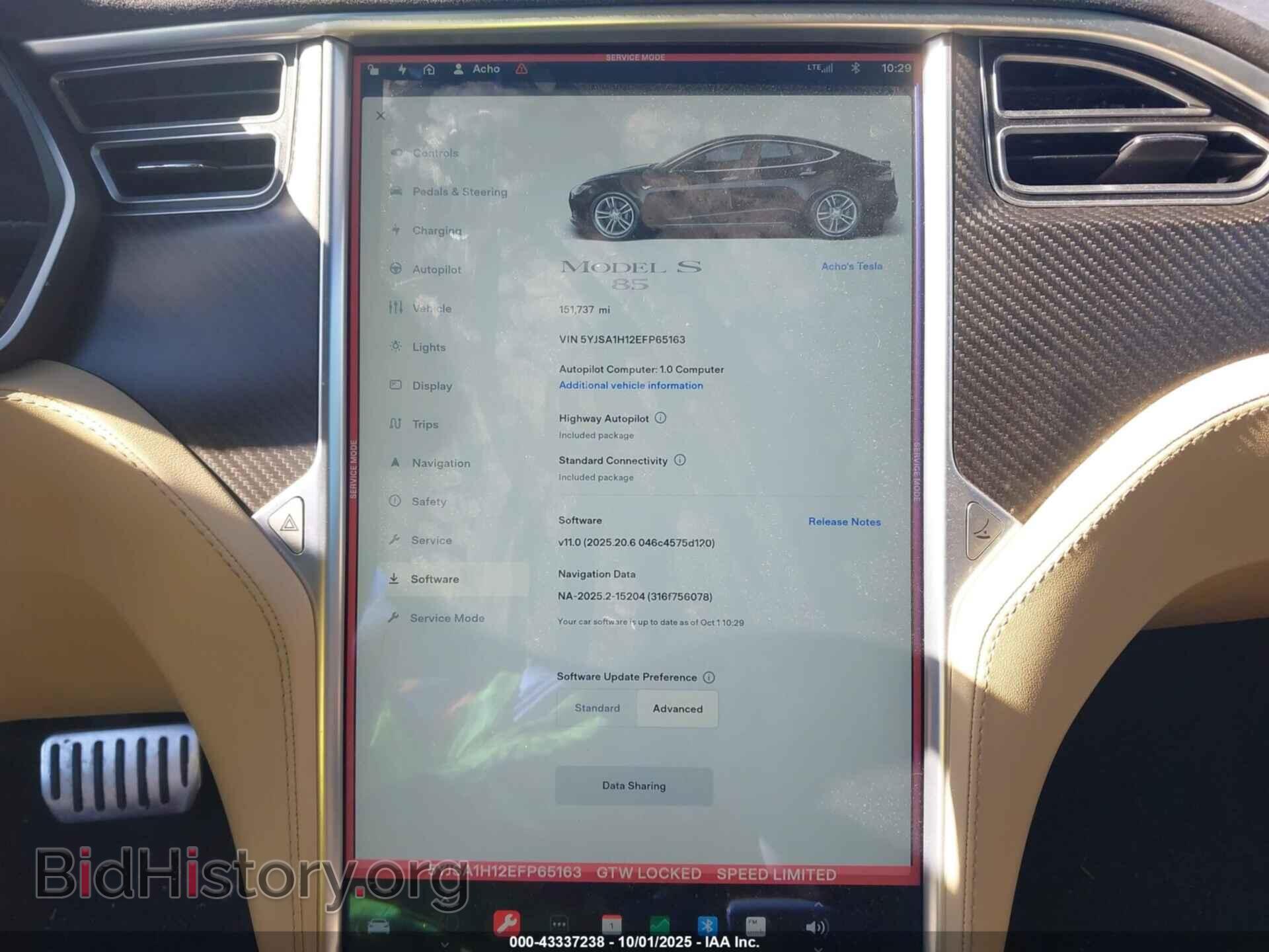 2014 TESLA MODEL S - VIN: 5YJSA1H12EFP65163 - Photo 7