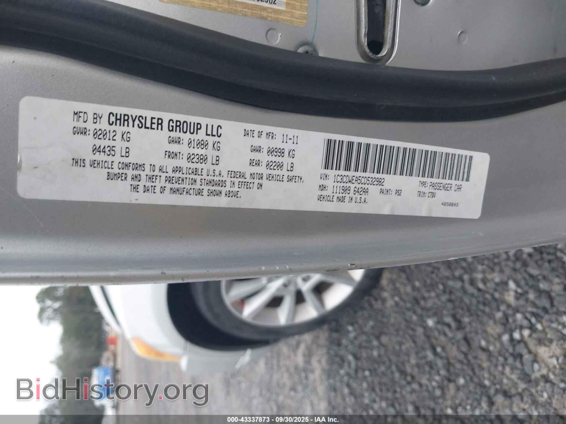 2012 DODGE CALIBER - VIN: 1C3CDWEA5CD532982 - Фото 9