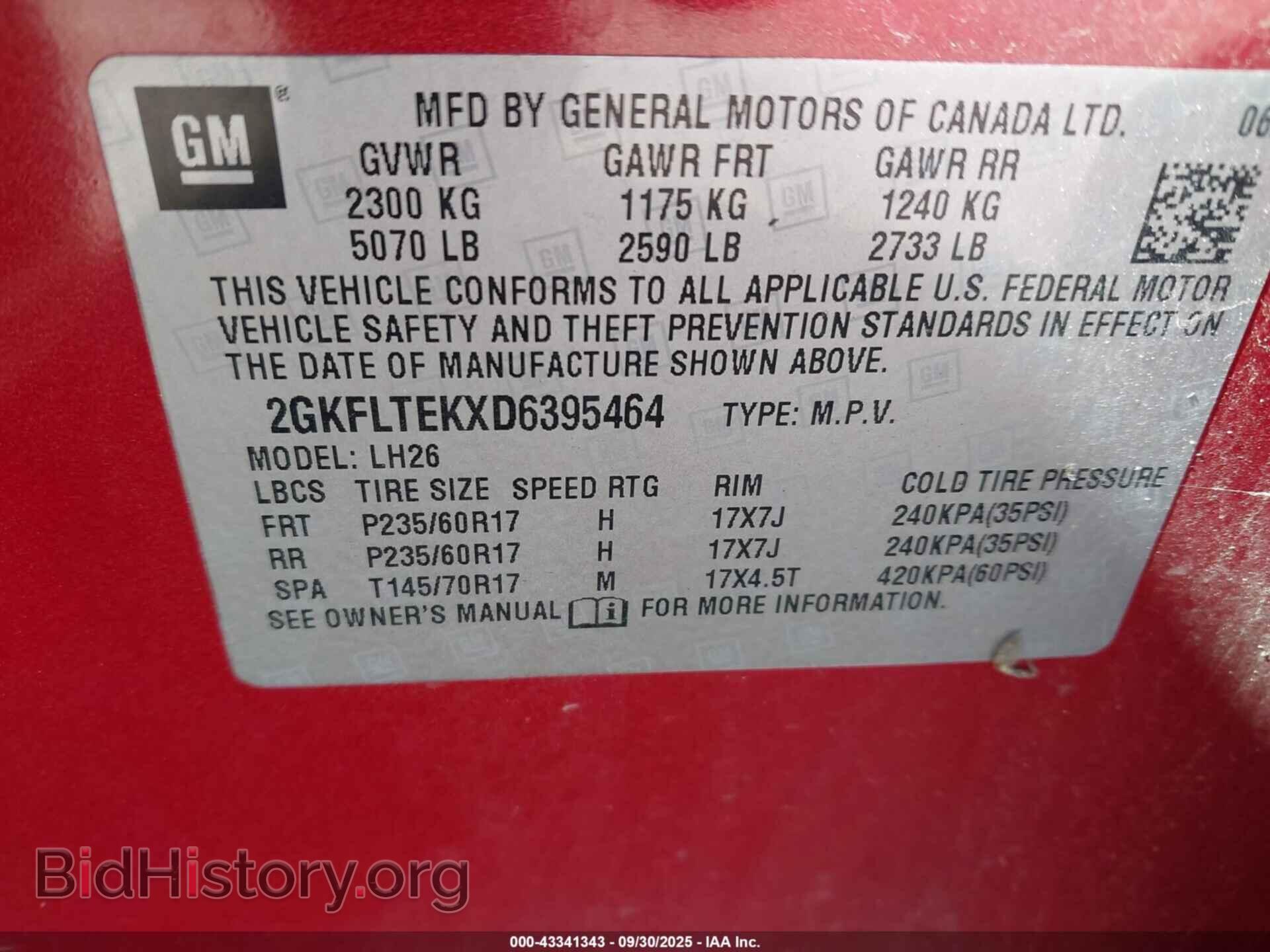 2013 GMC TERRAIN - VIN: 2GKFLTEKXD6395464 - Photo 9