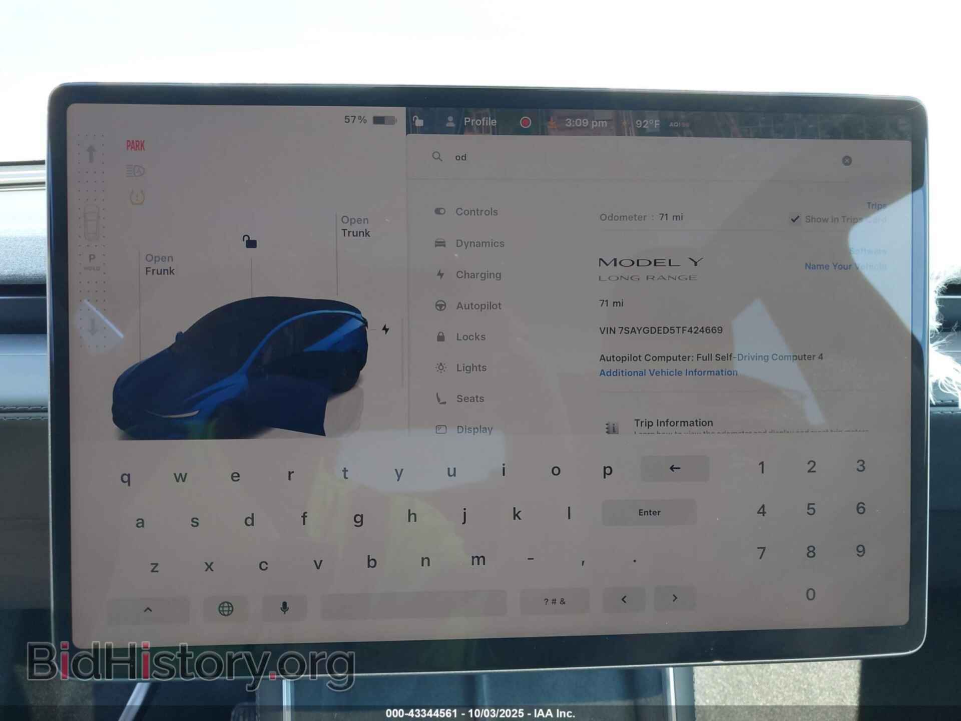 2026 TESLA MODEL Y - VIN: 7SAYGDED5TF424669 - Фото 7