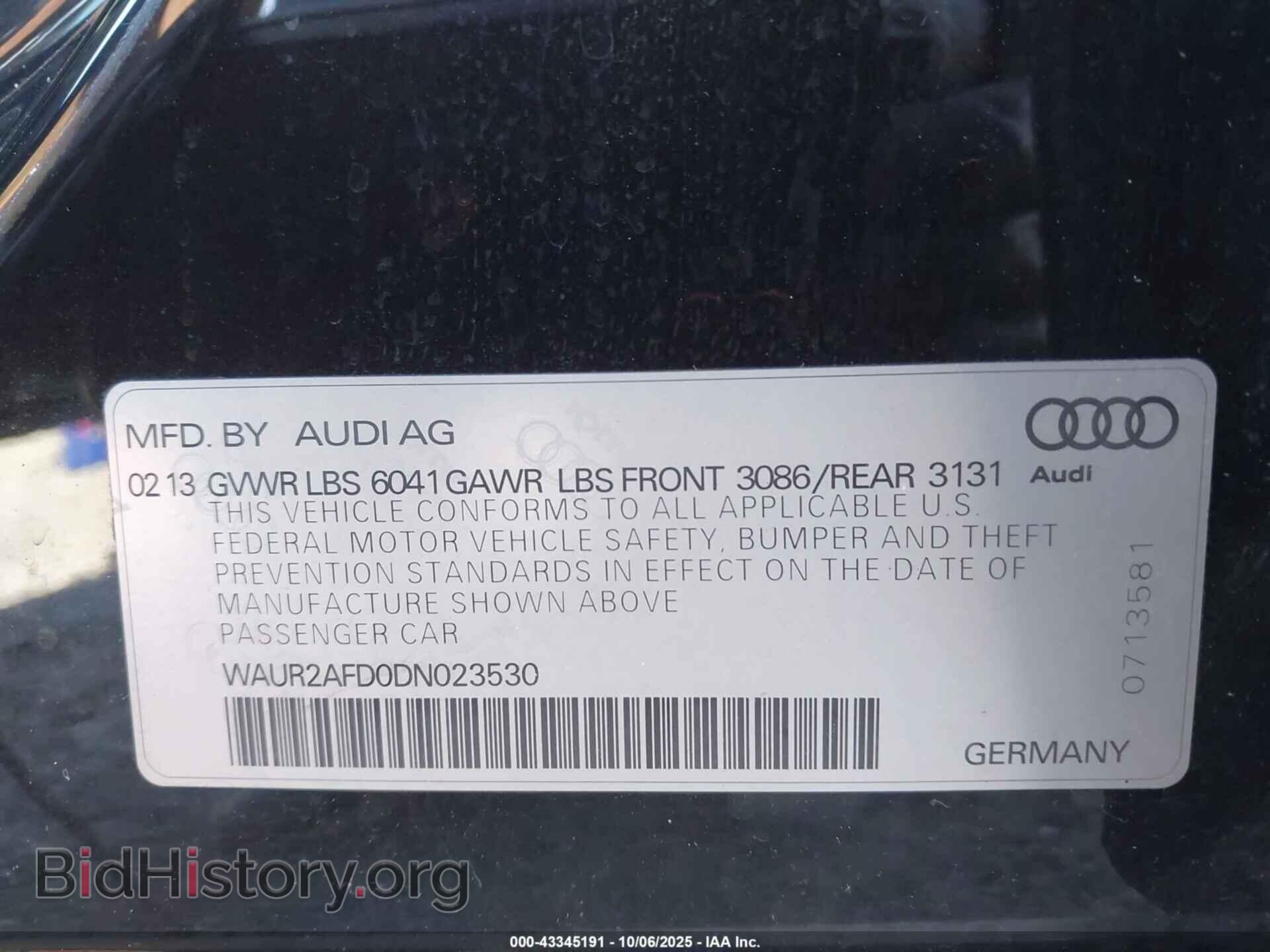 2013 AUDI A8 L - VIN: WAUR2AFD0DN023530 - Фото 9