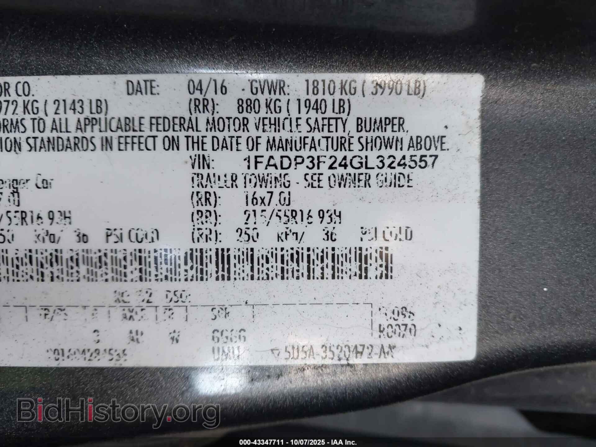 2016 FORD FOCUS - VIN: 1FADP3F24GL324557 - Фото 9