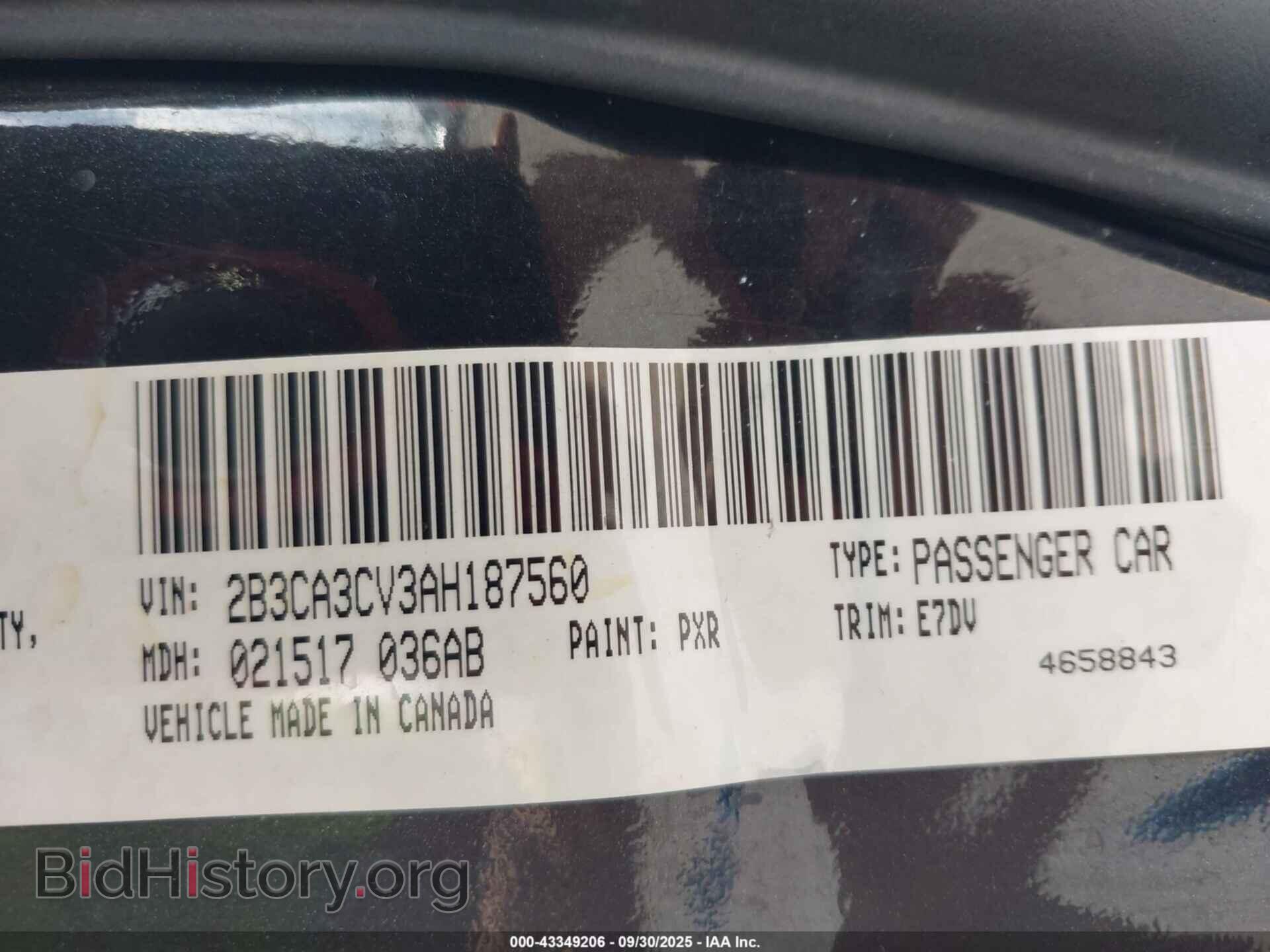 2010 DODGE CHARGER - VIN: 2B3CA3CV3AH187560 - Фото 9