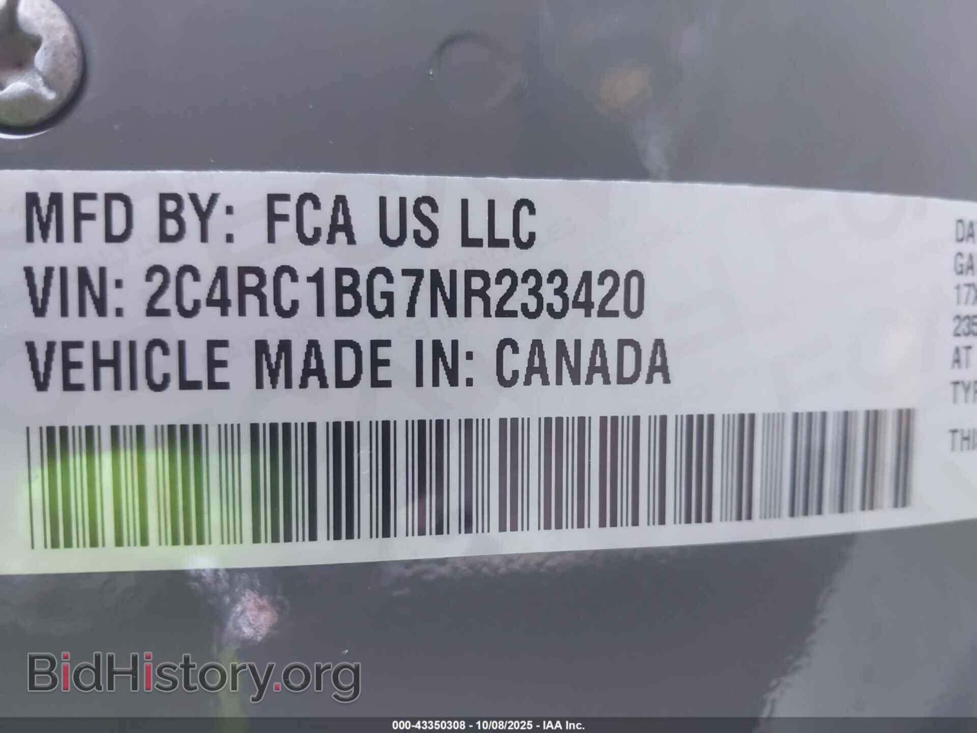 2022 CHRYSLER PACIFICA - VIN: 2C4RC1BG7NR233420 - Фото 9