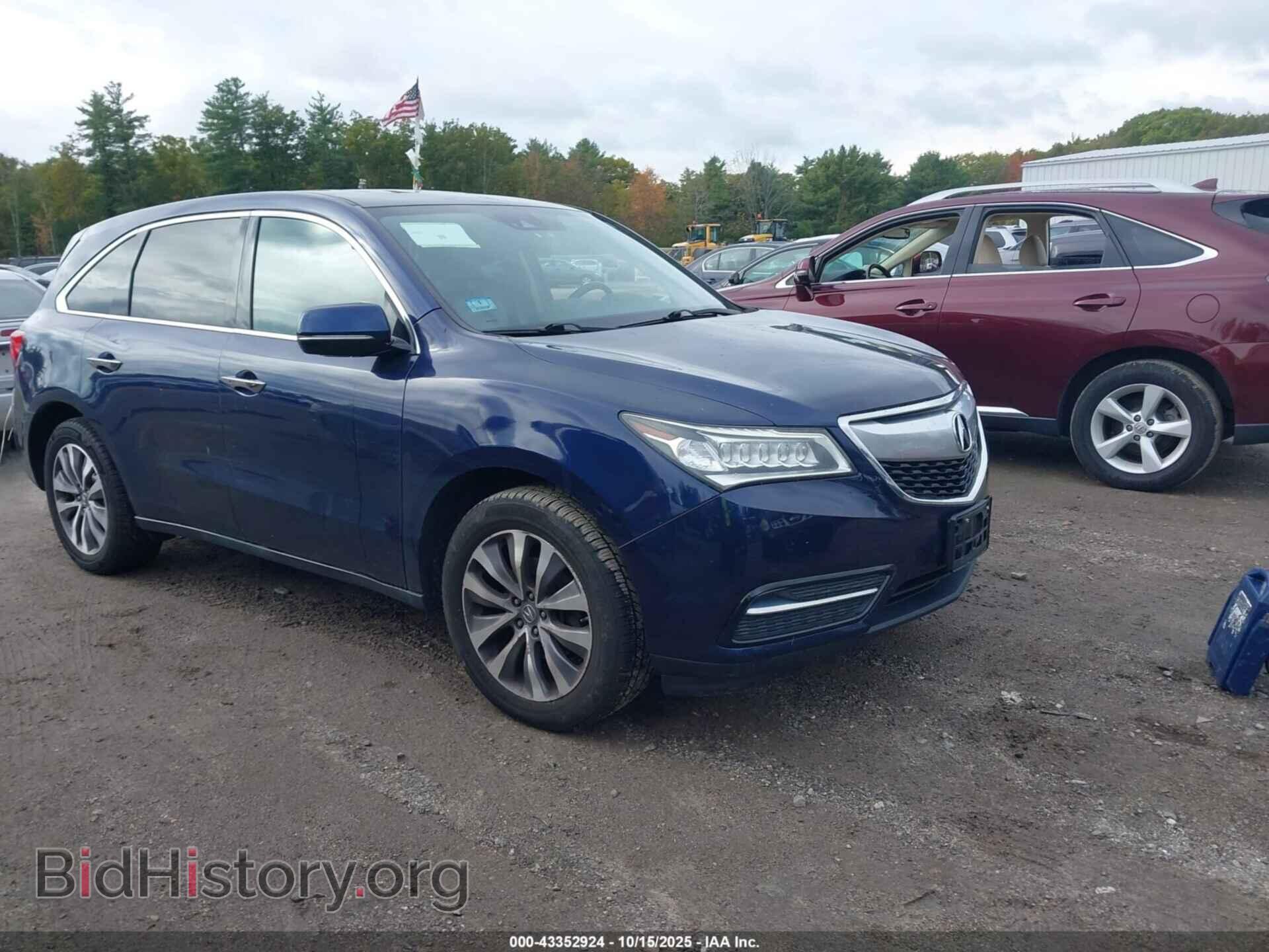 Фотография 5FRYD4H4XGB016156 - ACURA MDX 2016