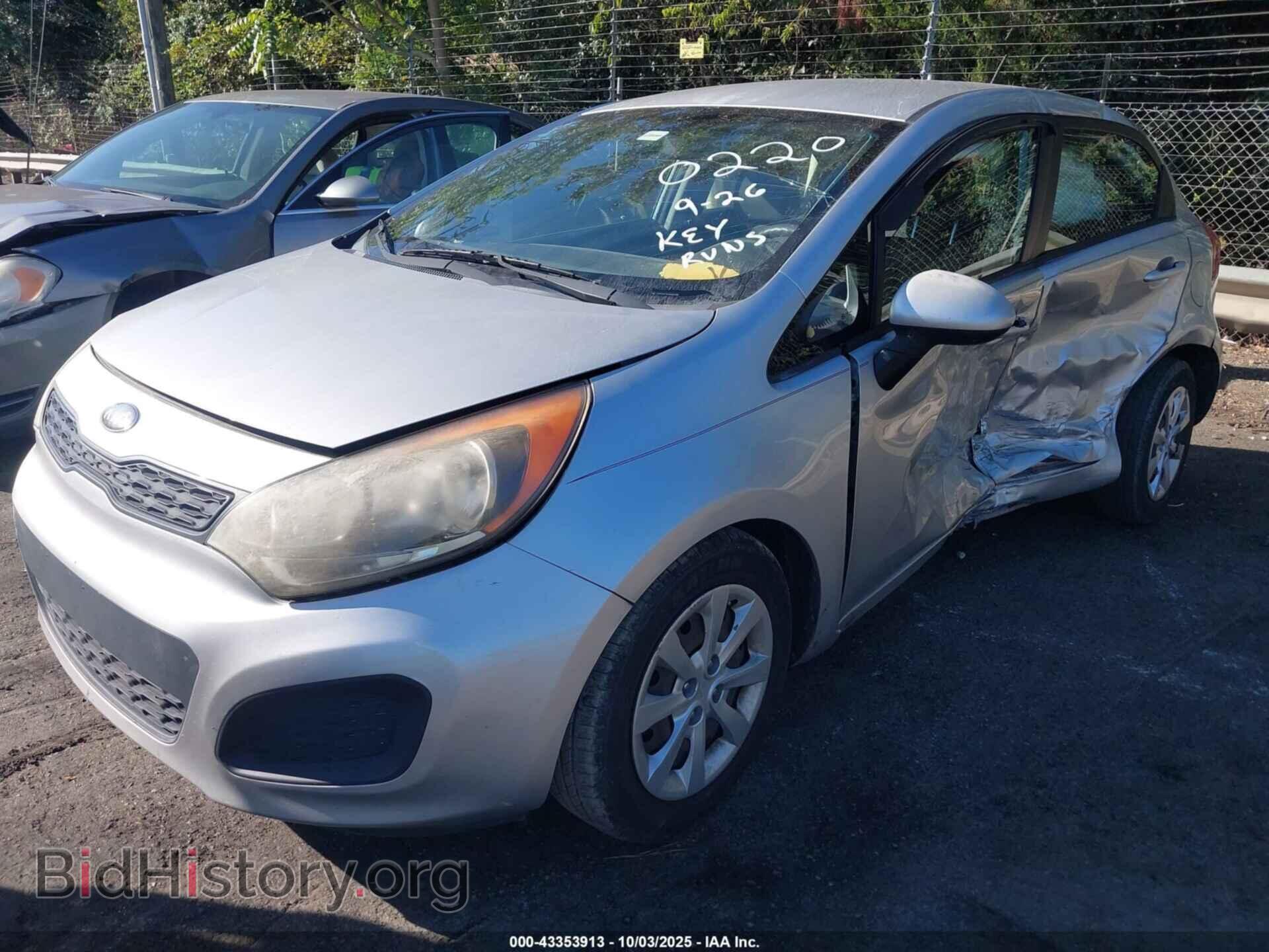 2013 KIA RIO - VIN: KNADM5A3XD6200220 - Фото 2