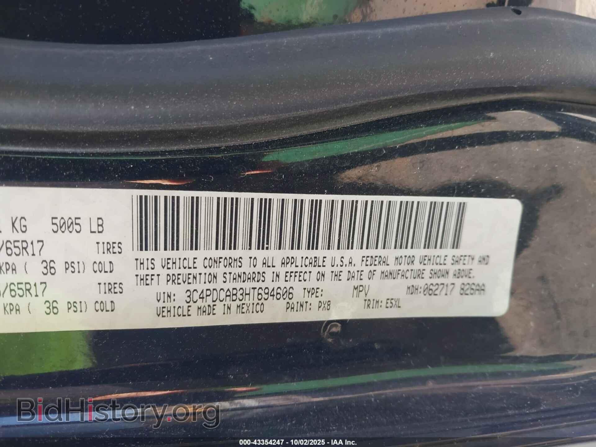 2017 DODGE JOURNEY - VIN: 3C4PDCAB3HT694606 - Фото 9