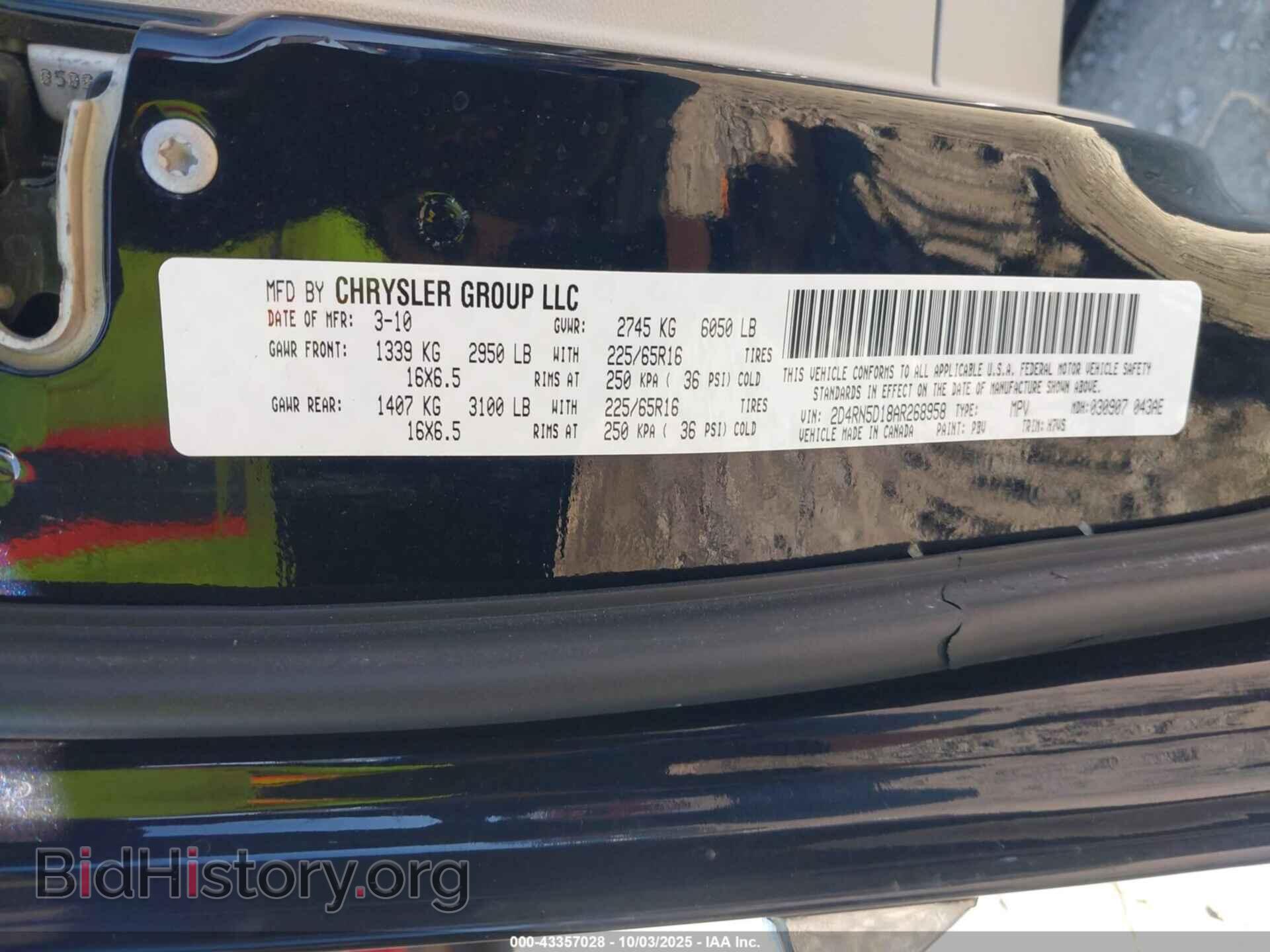 2010 DODGE GRAND CARAVAN - VIN: 2D4RN5D18AR268958 - Фото 9