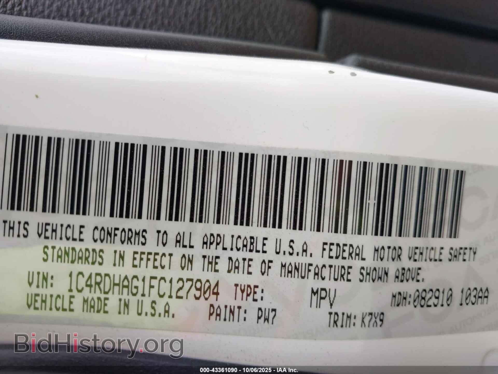 2015 DODGE DURANGO - VIN: 1C4RDHAG1FC127904 - Photo 9